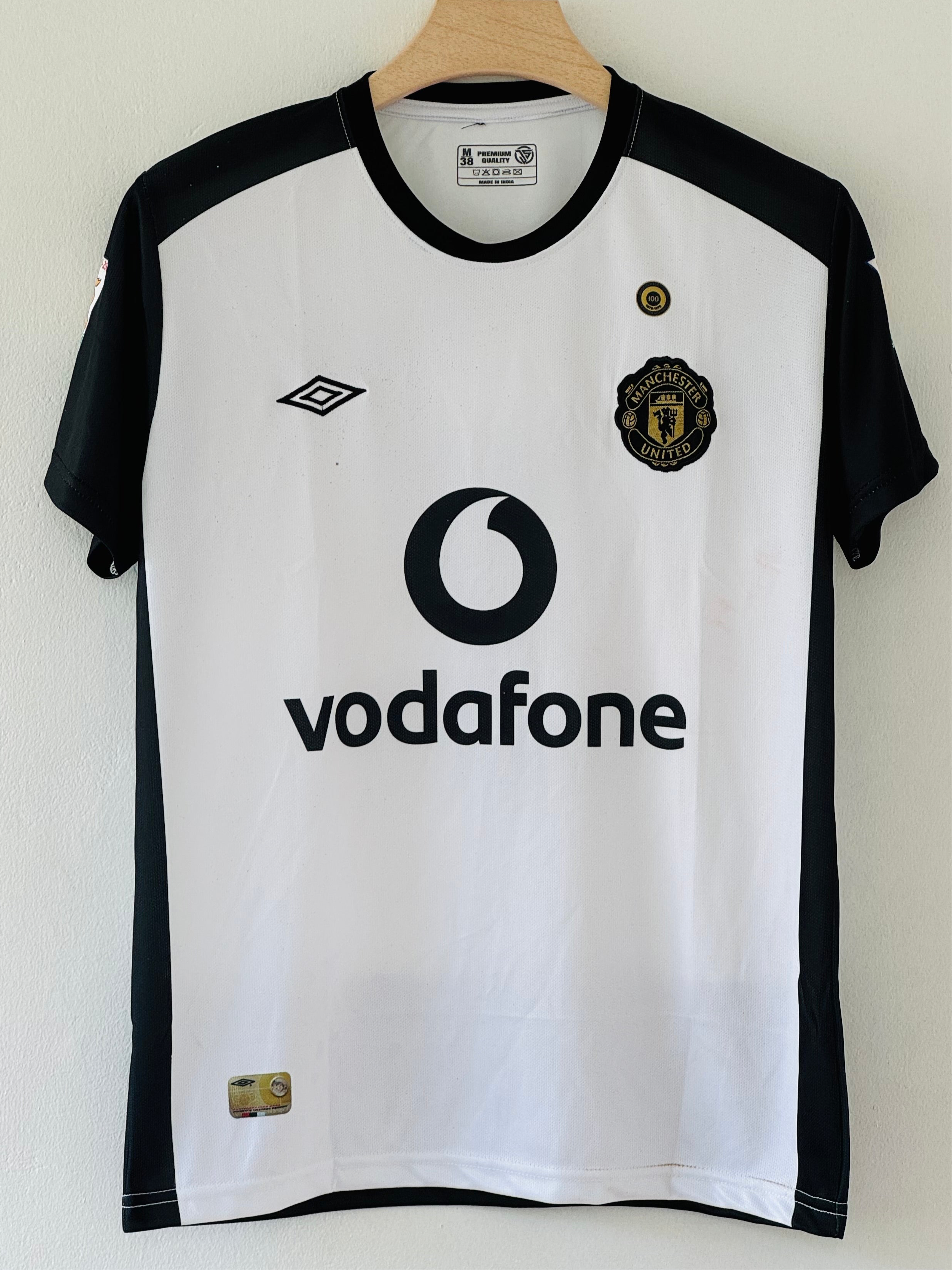 Soccer Man United Black And White Kit Away Kit Man United White