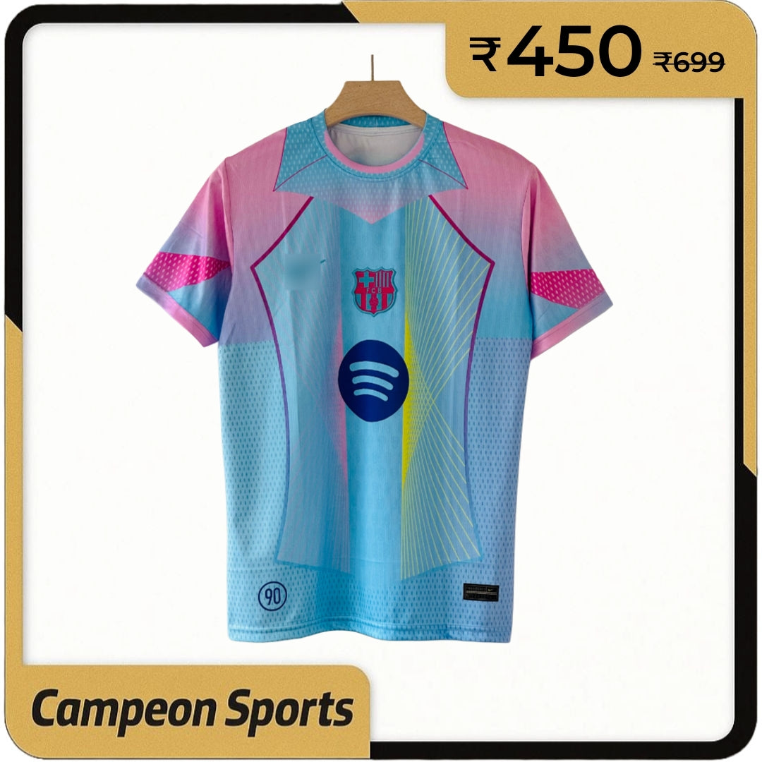 FC Barcelona ピンクブルー シャツ FC Barcelona ピンクブルー シャツ FC BARCELONA PINK -SPECIAL
