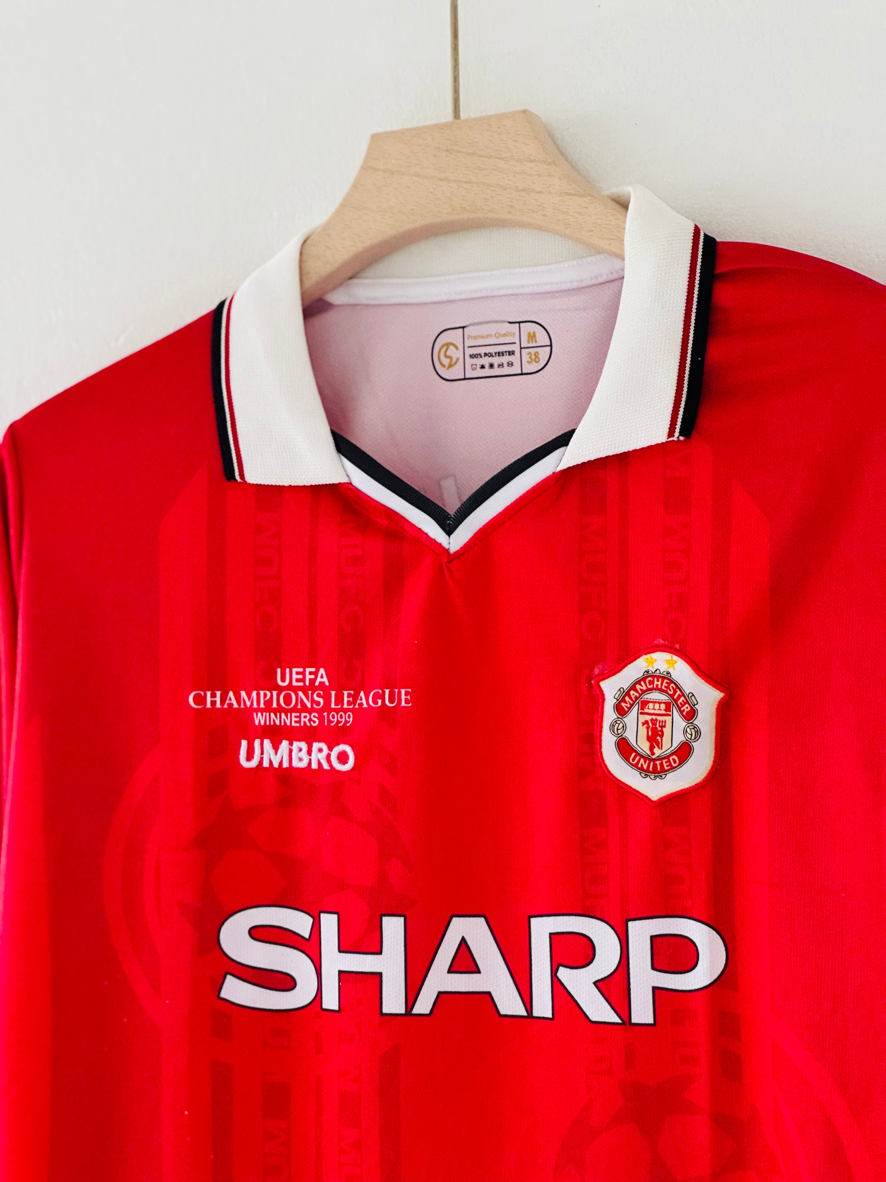 1999 Manchester United Home Kit – David Beckham Full Sleeve Embroidery Edition