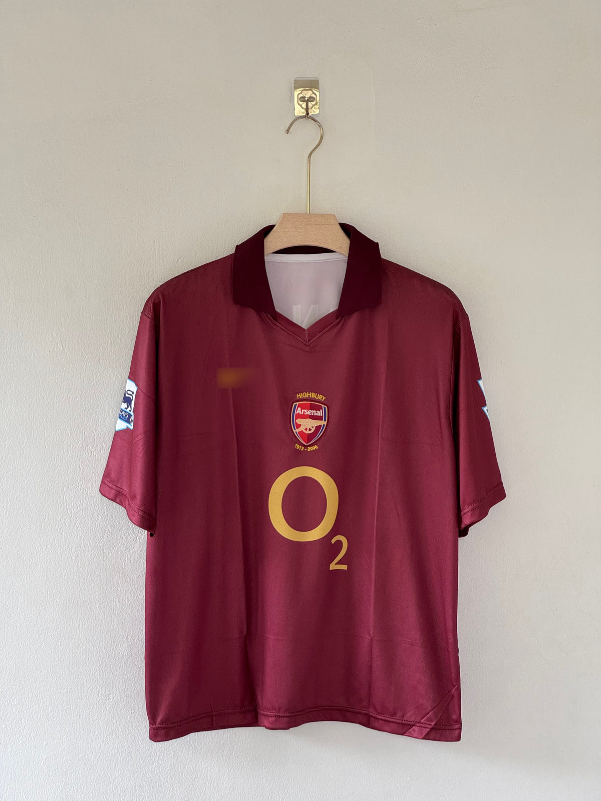 Arsenal 2005/06 Highbury Home Football Jersey five sleeve