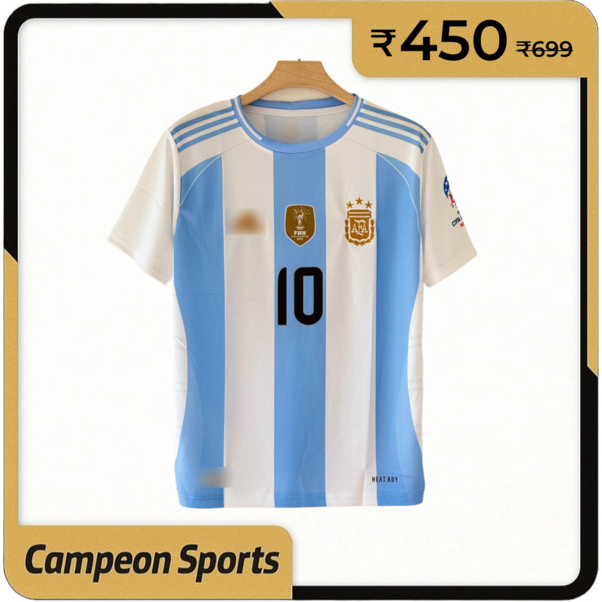 Champions in Blue and White – Argentina 2024 Home Jersey