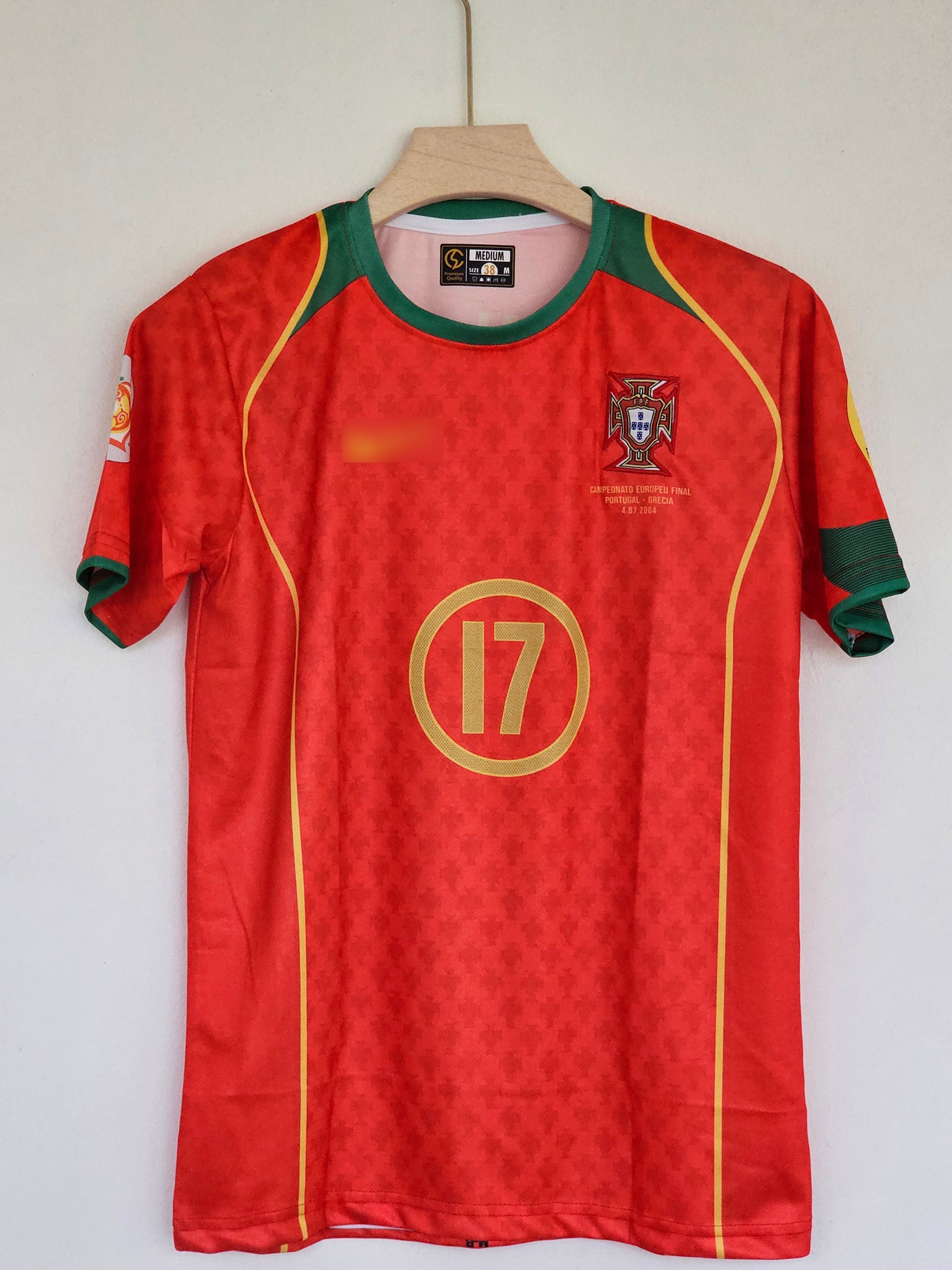 2004 Portugal Home Jersey - Cristiano Ronaldo #17 Embroidery Edition