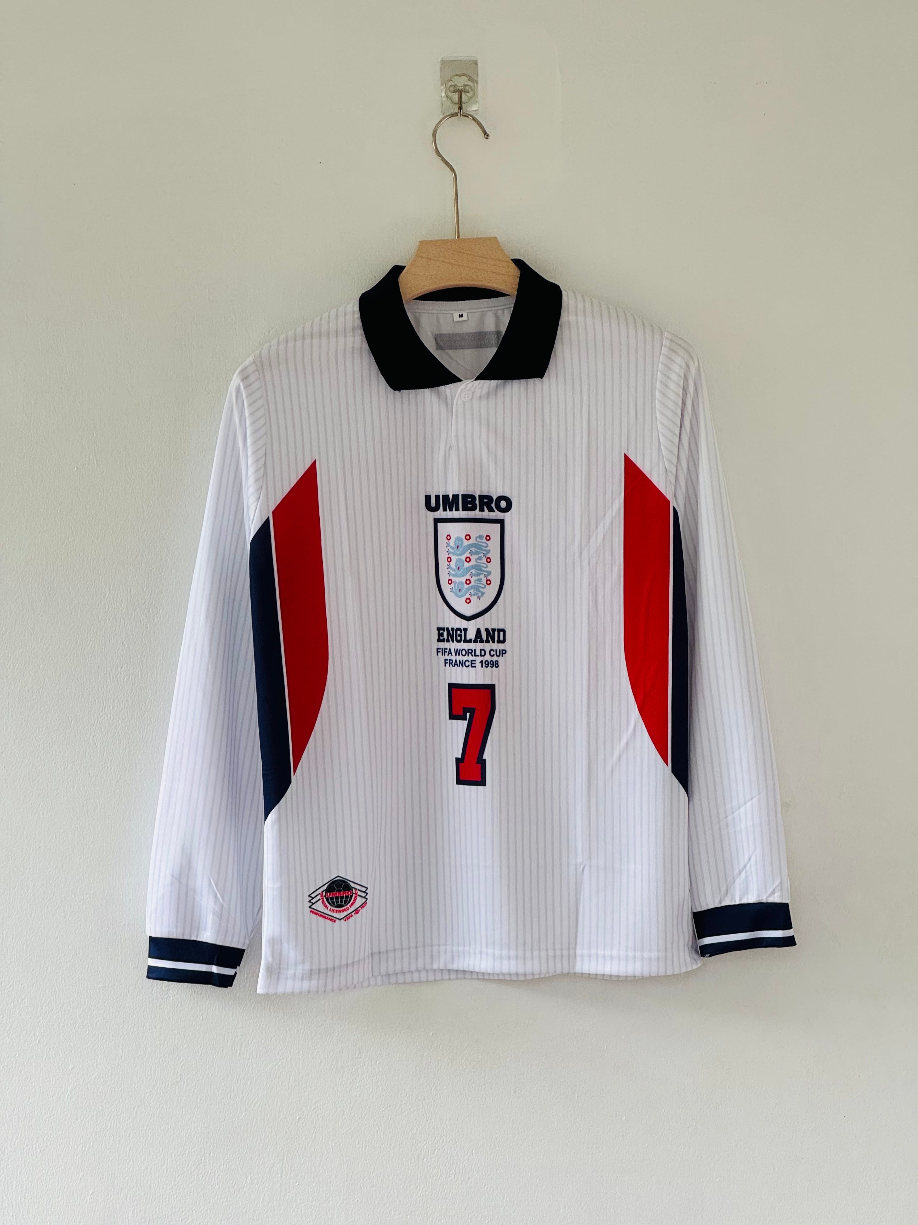 Own an Iconic Era with the 1997-1999 England Home Jersey – David Beckham Full Sleeve Edition