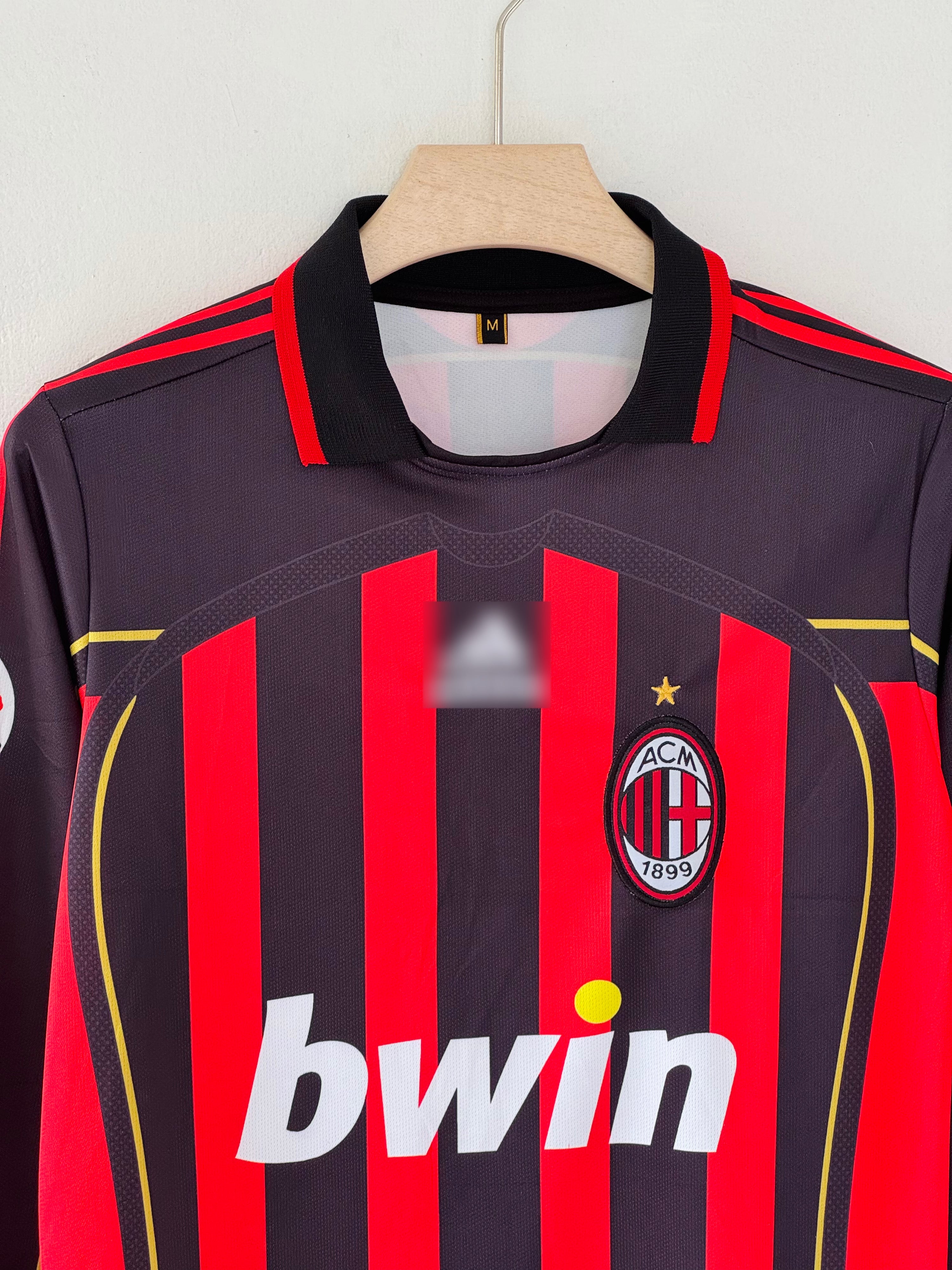 2006-07 AC Milan Home Jersey –  kaka  Full Sleeve Embroidery Edition polo