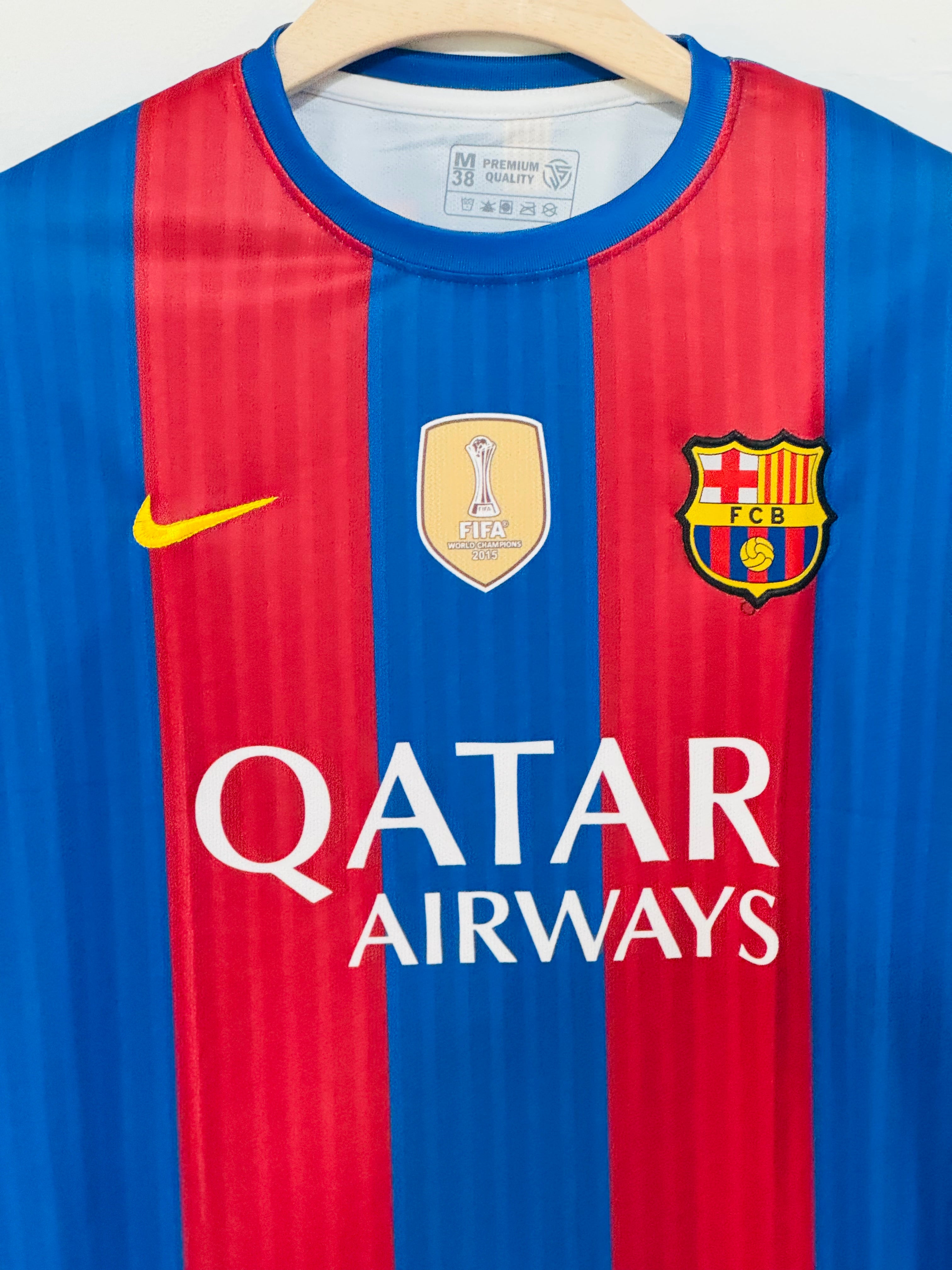 Celebrate Greatness with the 2016-17 Barcelona Home Jersey – Messi Full Sleeve Embroidery Edition