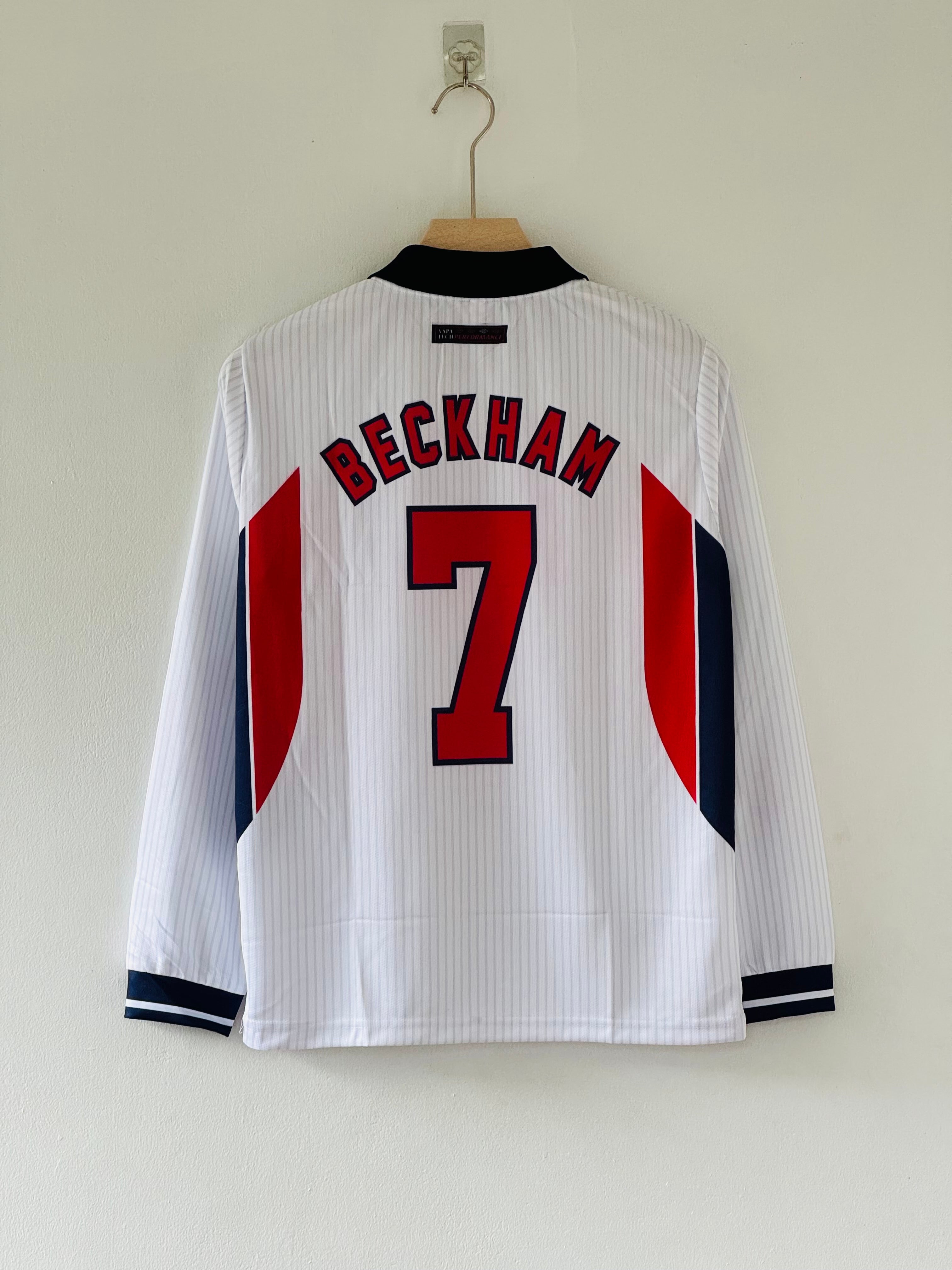 Own an Iconic Era with the 1997-1999 England Home Jersey – David Beckham Full Sleeve Edition