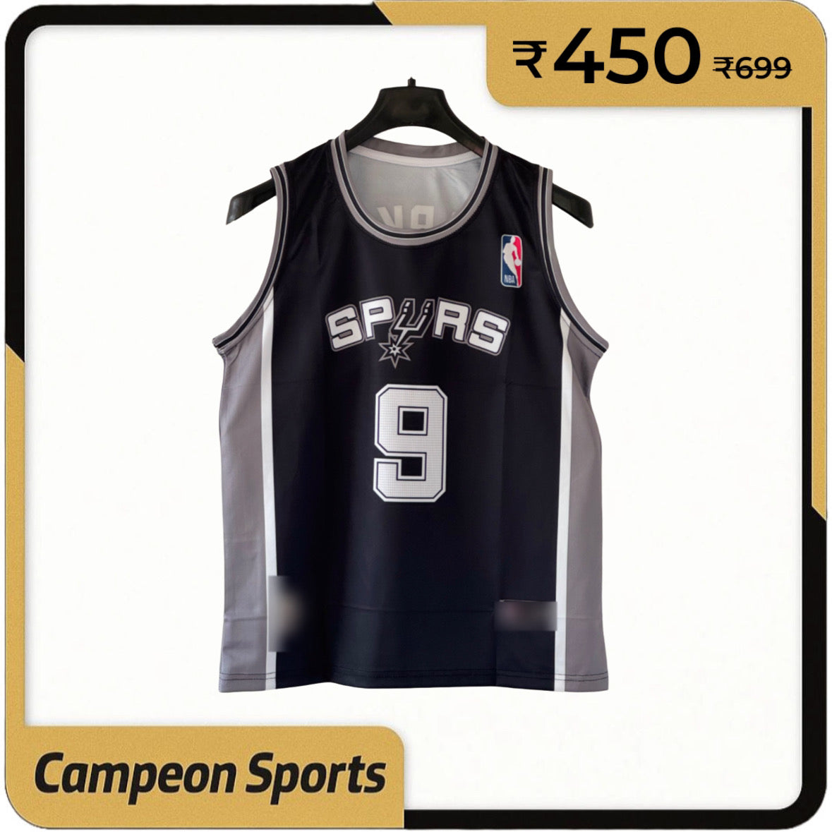 Silver Era Swagger — San Antonio Spurs 2001 Tony Parker #9 Jersey