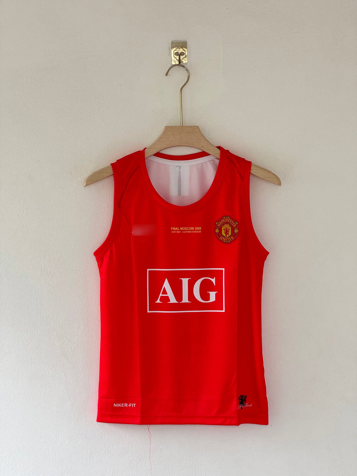 Manchester United 2008 Retro Sleeveless Football Jersey — Training Vest