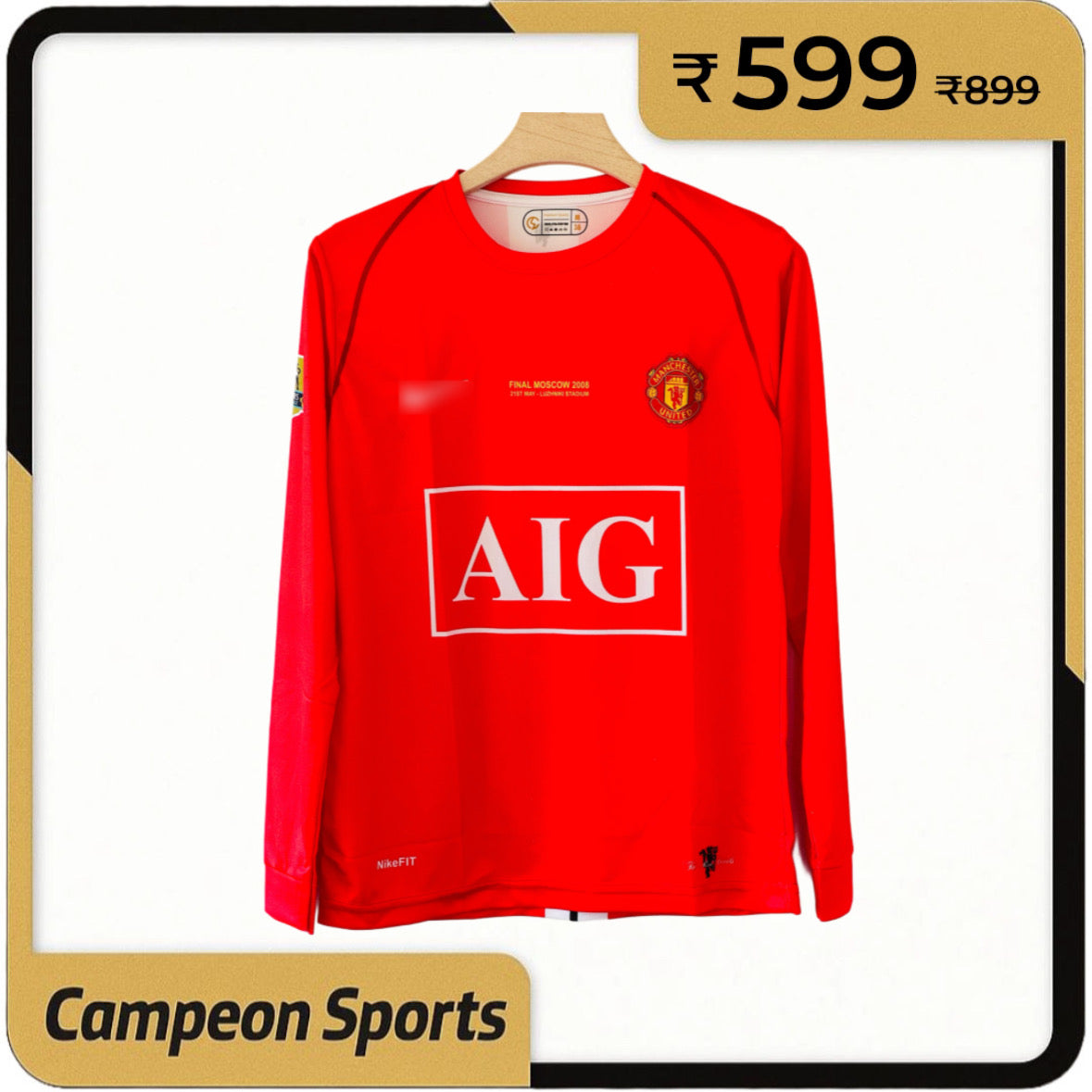 2007-08 Manchester United Home Jersey – Cristiano Ronaldo Full sleeve Embroidery Edition