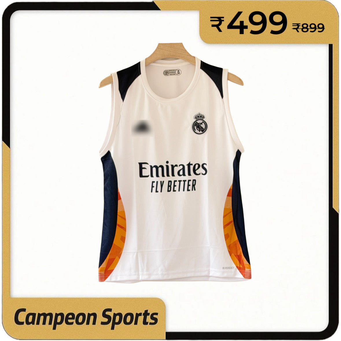 Elite Warm-Up Style — Real Madrid 2024/25 Prematch Sleeveless Jersey