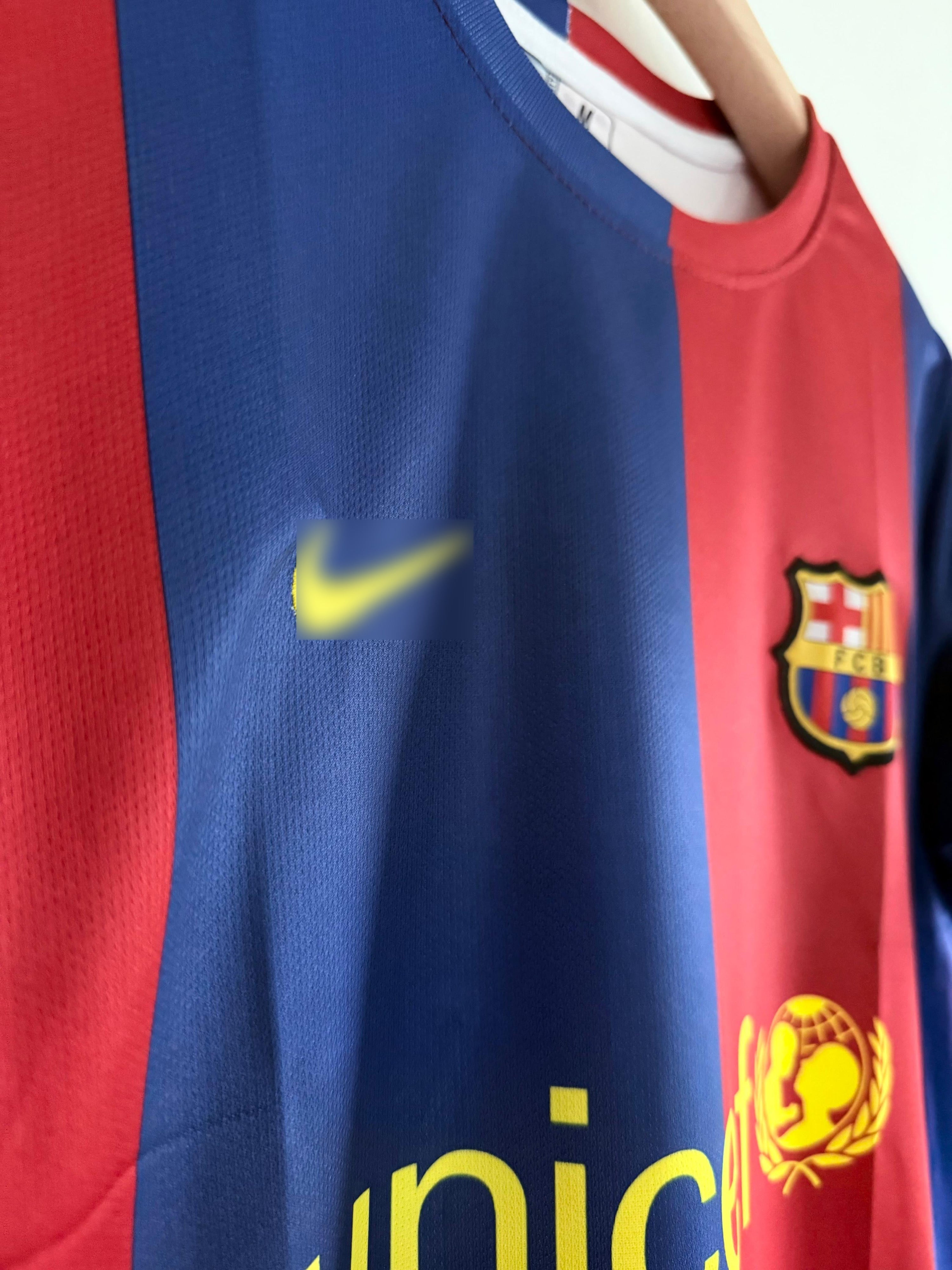 FC Barcelona 2010-11 Retro Home Kit – Ronaldinho Edition Embroidery