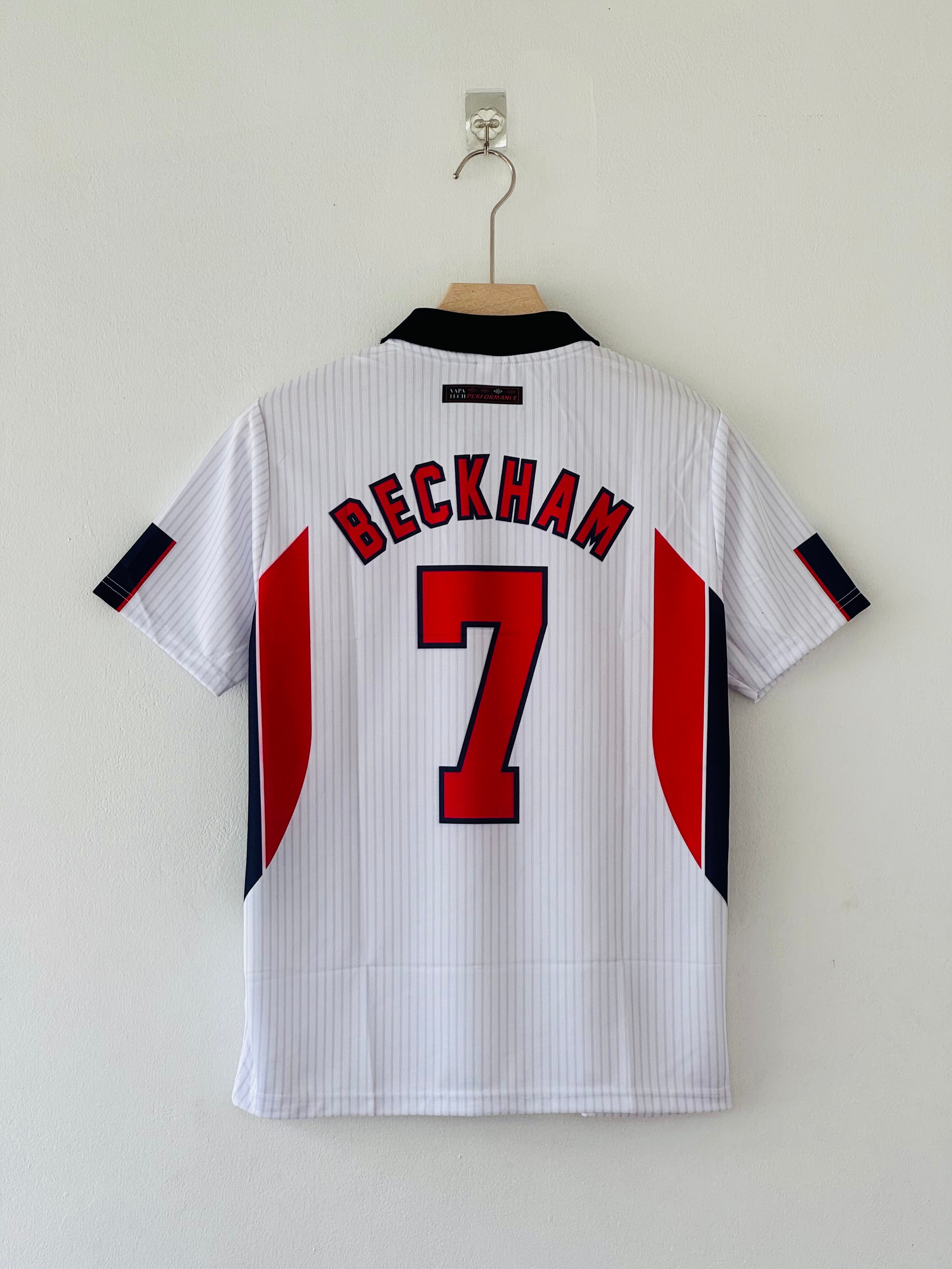 1998 England World Cup Jersey - Beckham Retro Edition