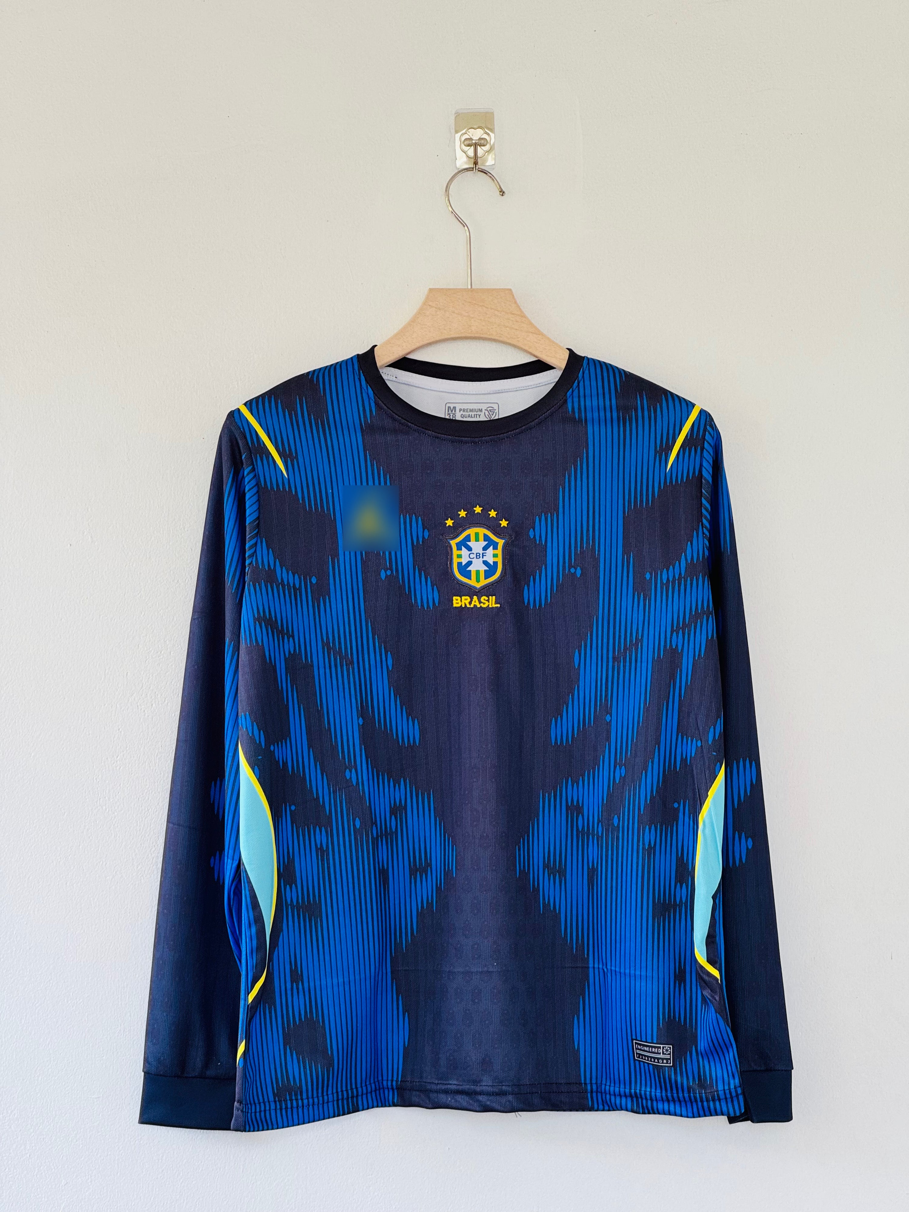 Seleção Midnight Gold — Brazil 2026 World Cup Away Jersey (Full Sleeve Edition)