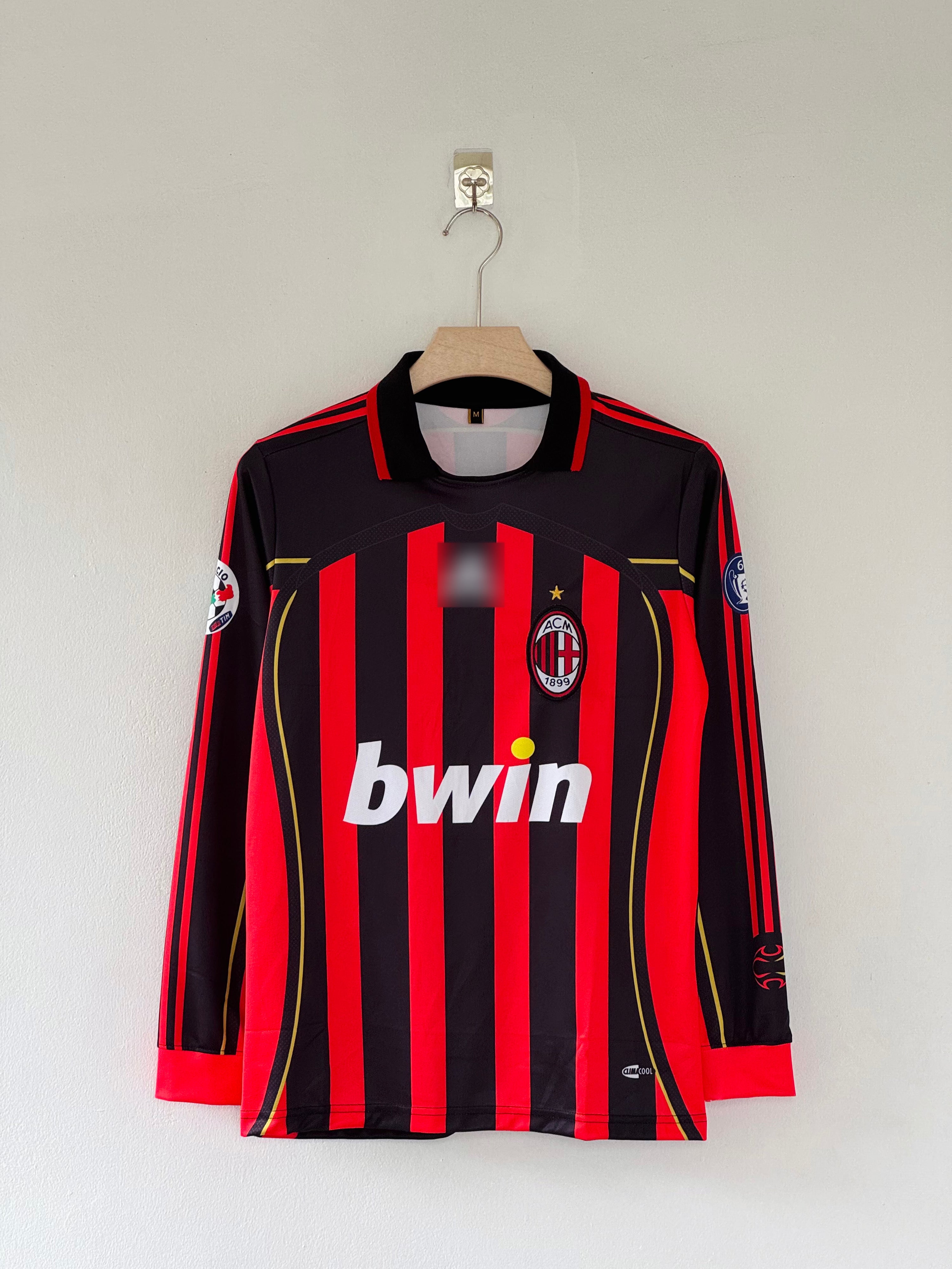 2006-07 AC Milan Home Jersey –  kaka  Full Sleeve Embroidery Edition polo