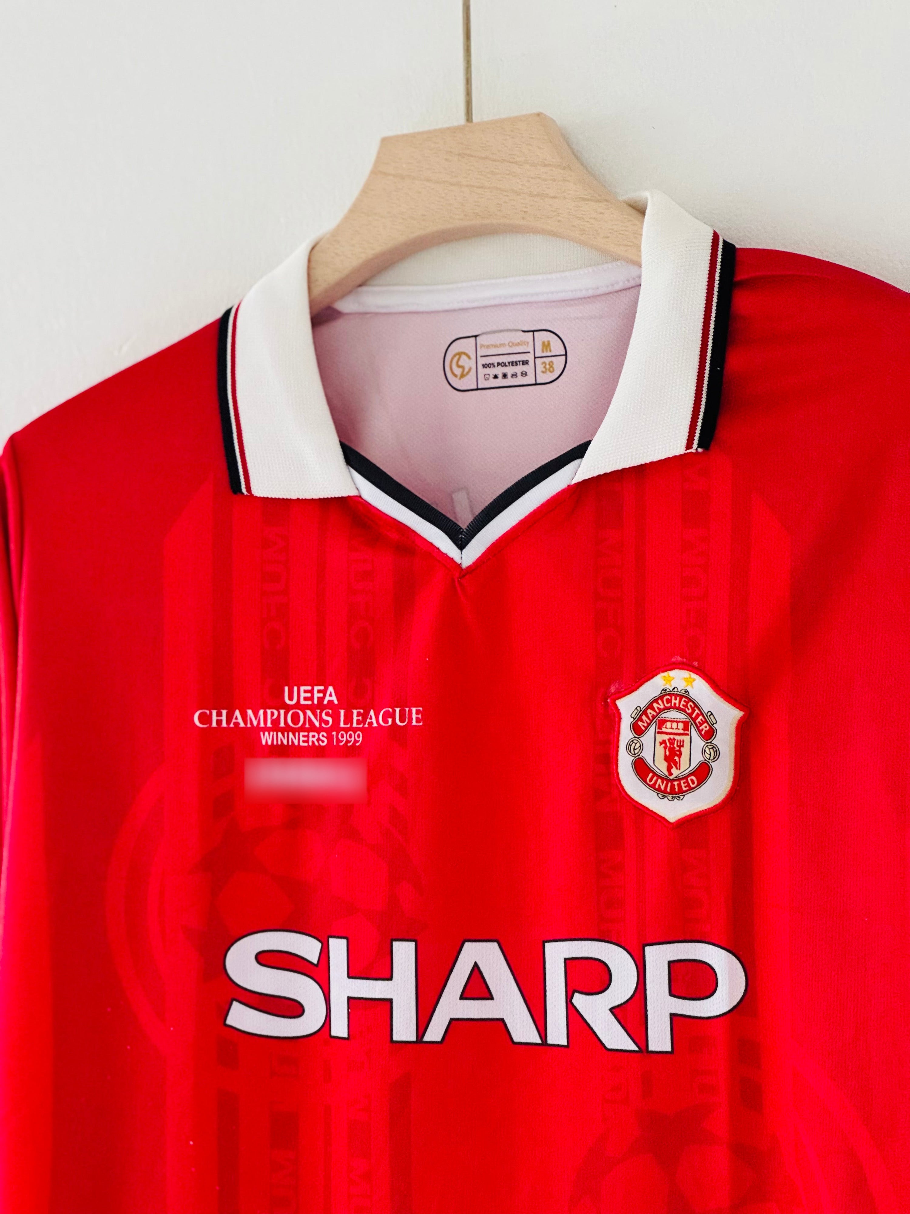 1999 Manchester United Home Kit – David Beckham Full Sleeve Embroidery Edition