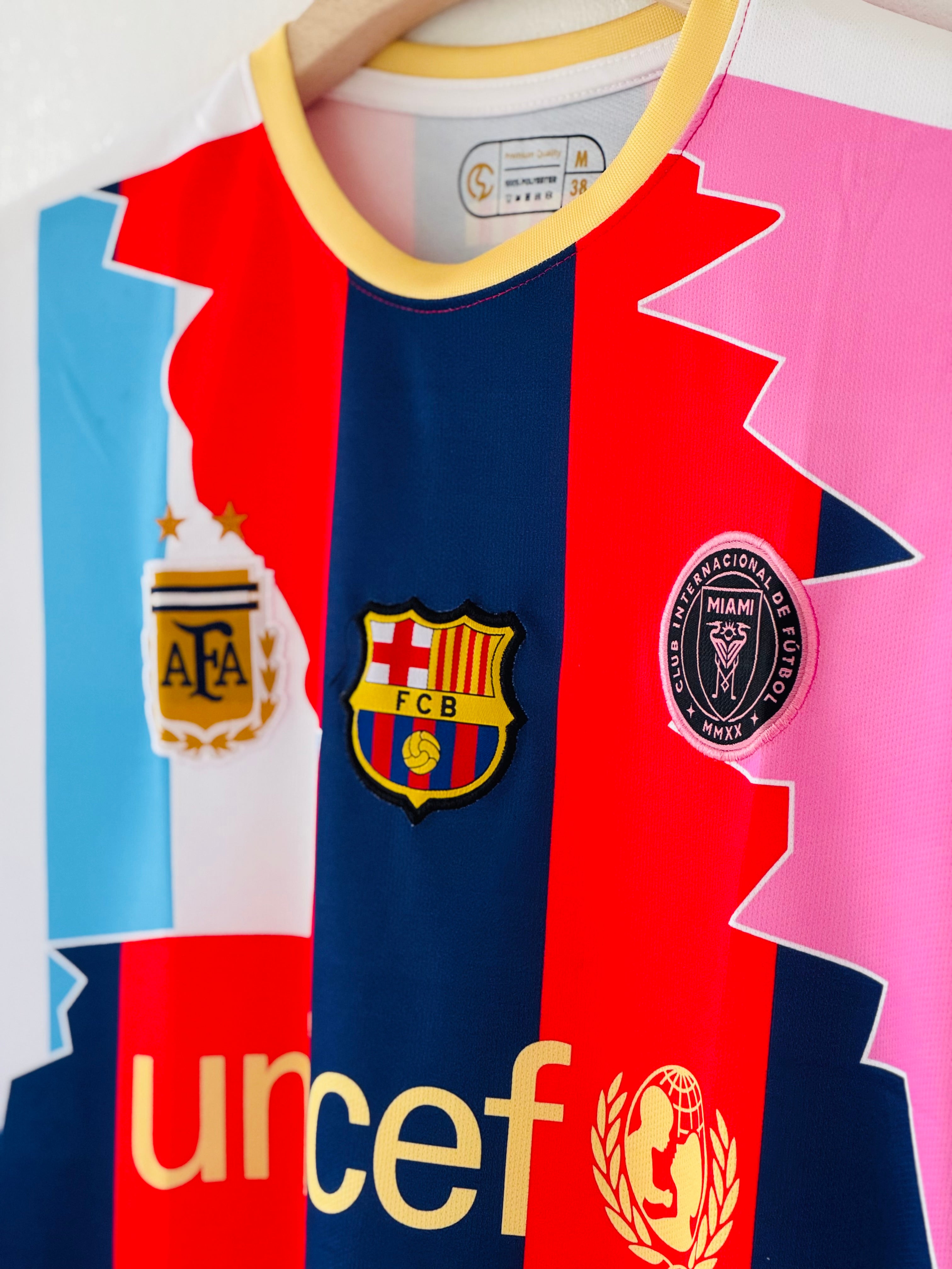 Lionel Messi Special Mixed Edition Jersey(all logos are embroidery )
