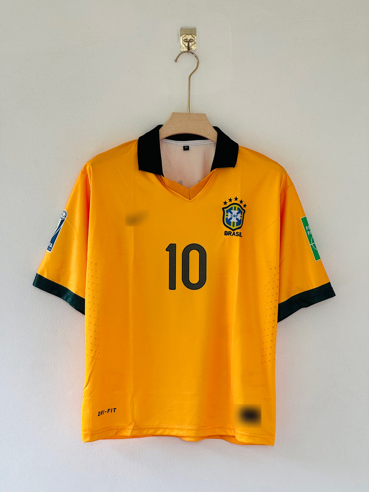 Golden Touch. Pure Class. – Brazil 2010 Kaká Home Jersey five sleeve