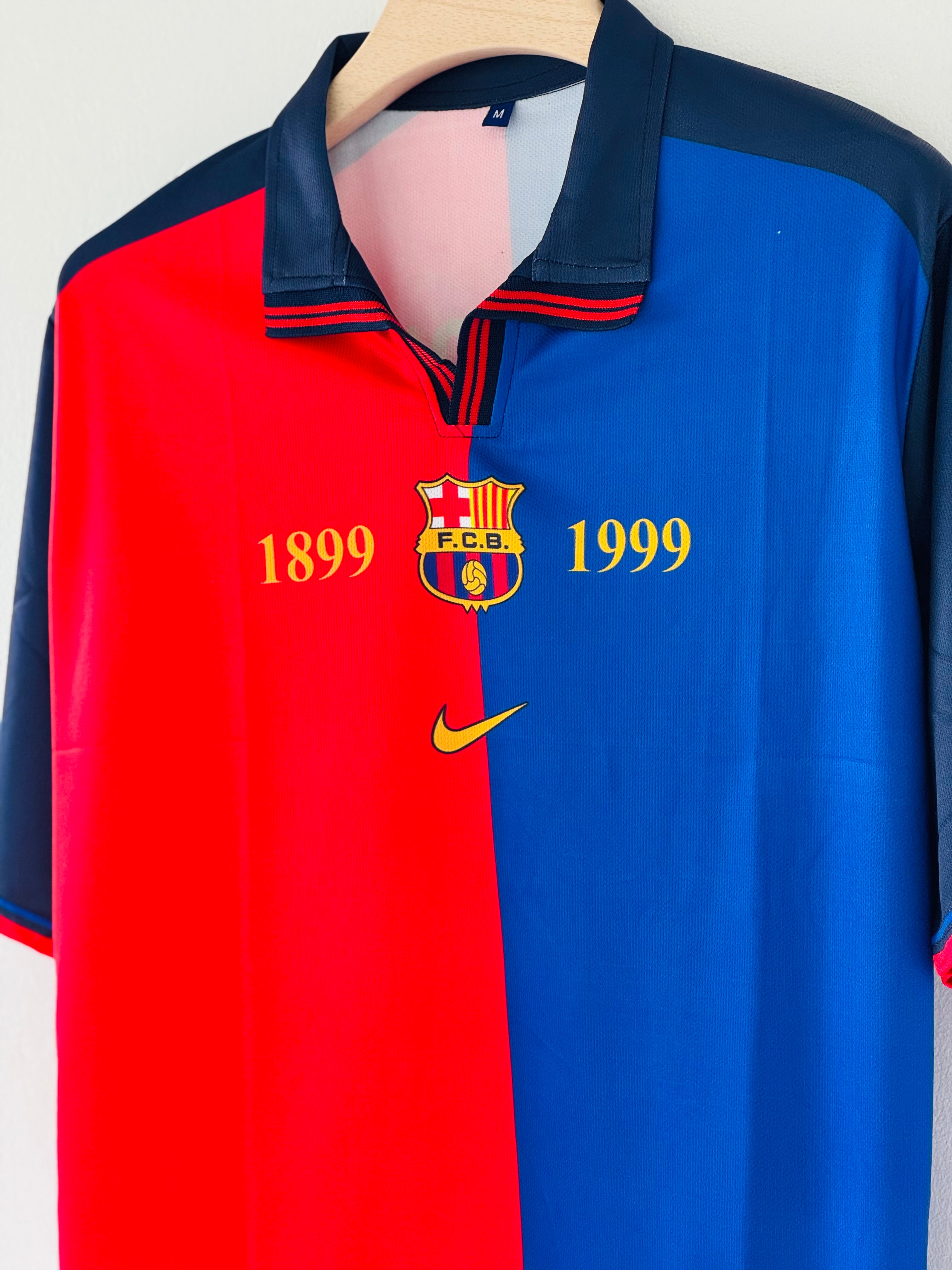 Barcelona 1998-99Jersey – Puyol Five sleeve Edition