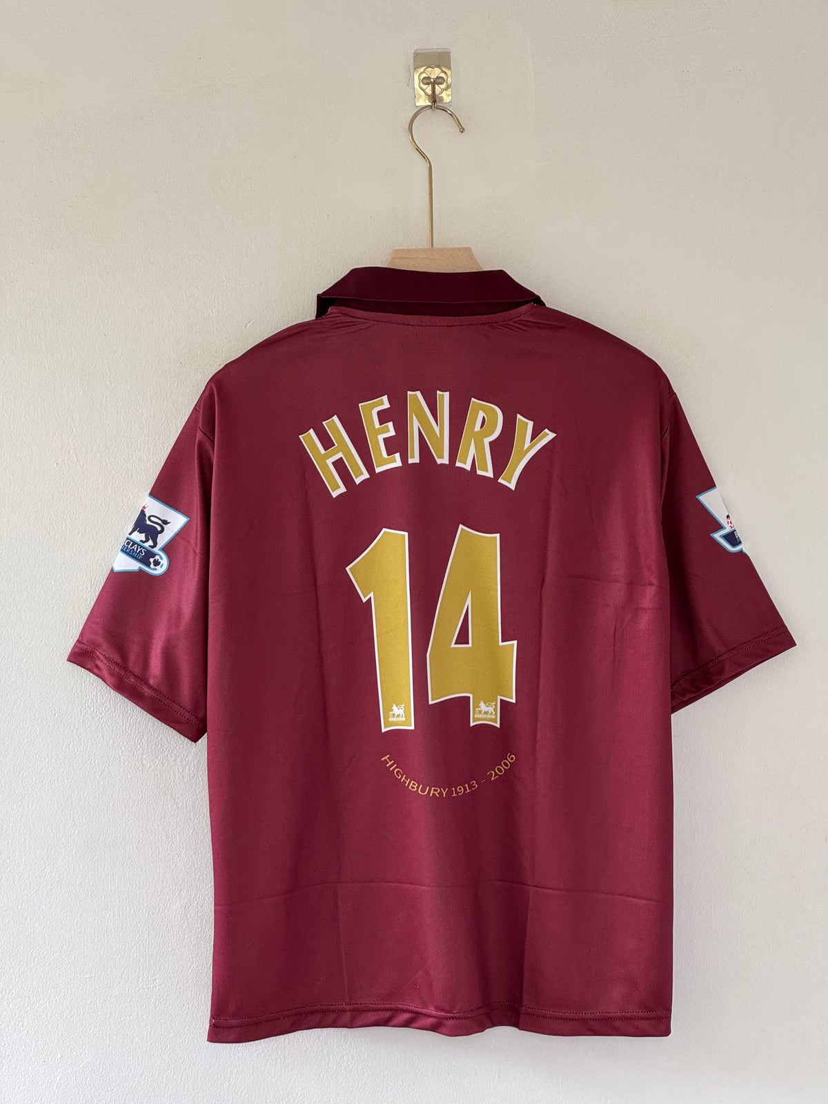 Arsenal 2005/06 Highbury Home Football Jersey five sleeve