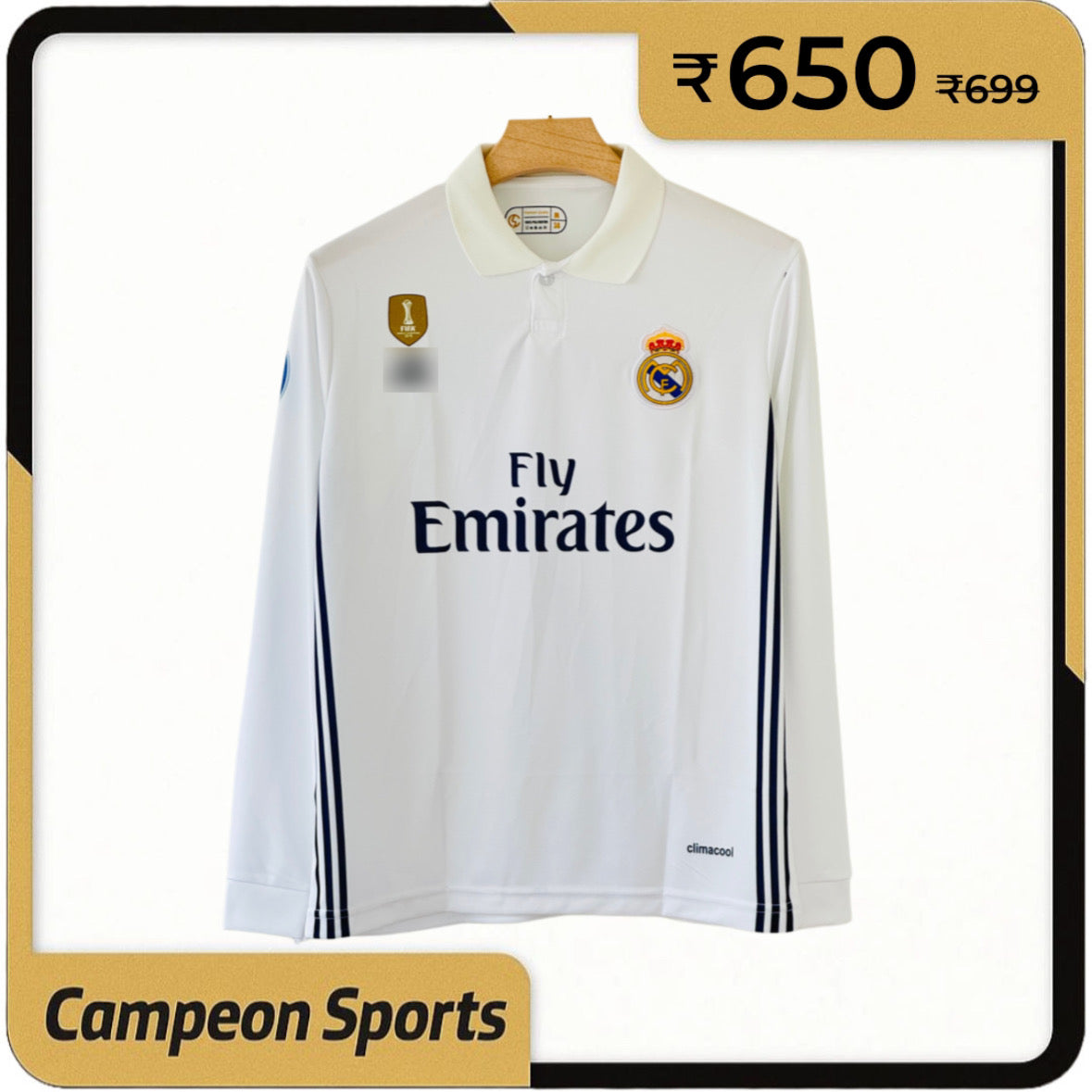 Glory in White – 2016-17 Real Madrid Home Jersey – Cristiano Ronaldo Full Sleeve Embroidery Edition