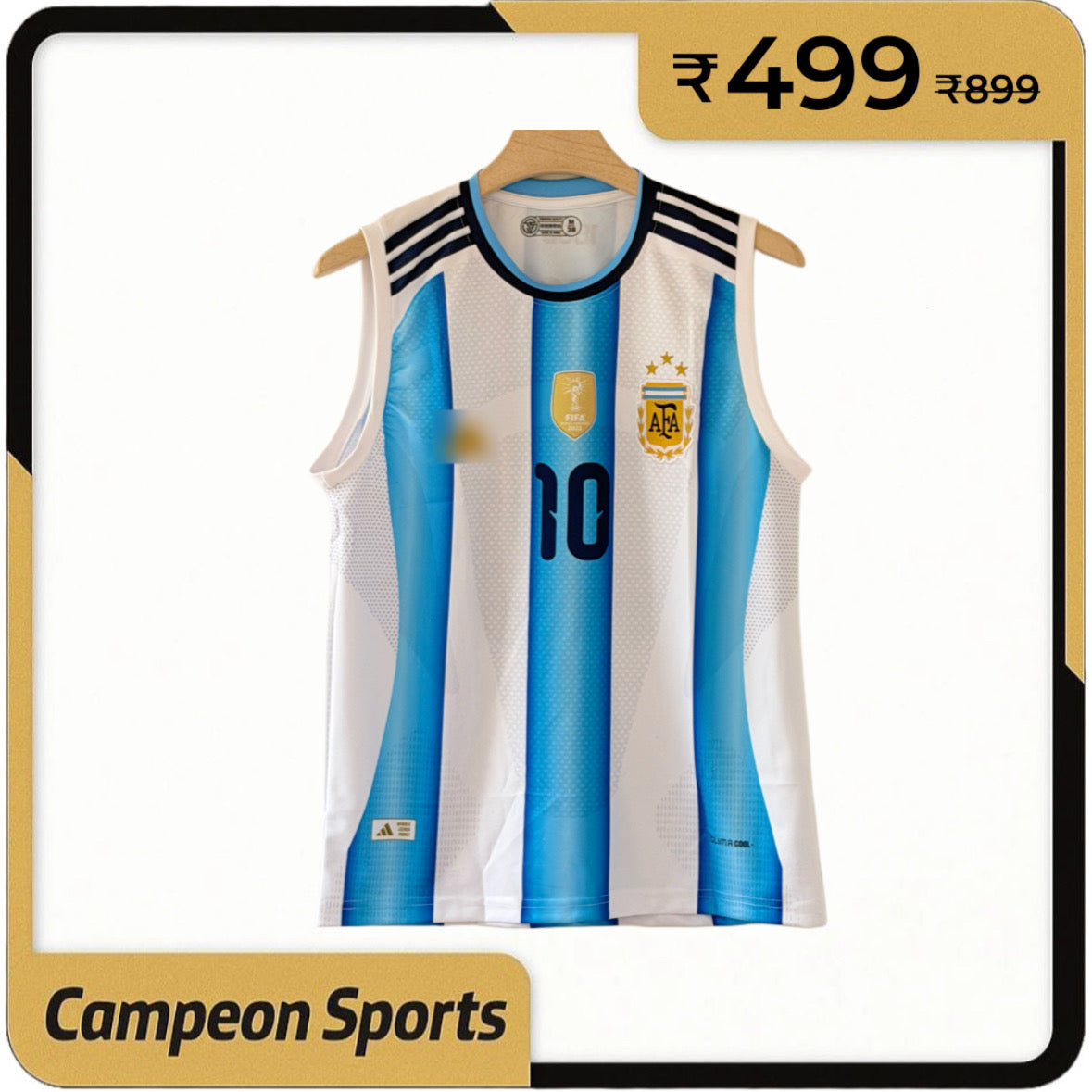 Champions’ Training Style — Argentina 2026 Sleeveless Home Jersey