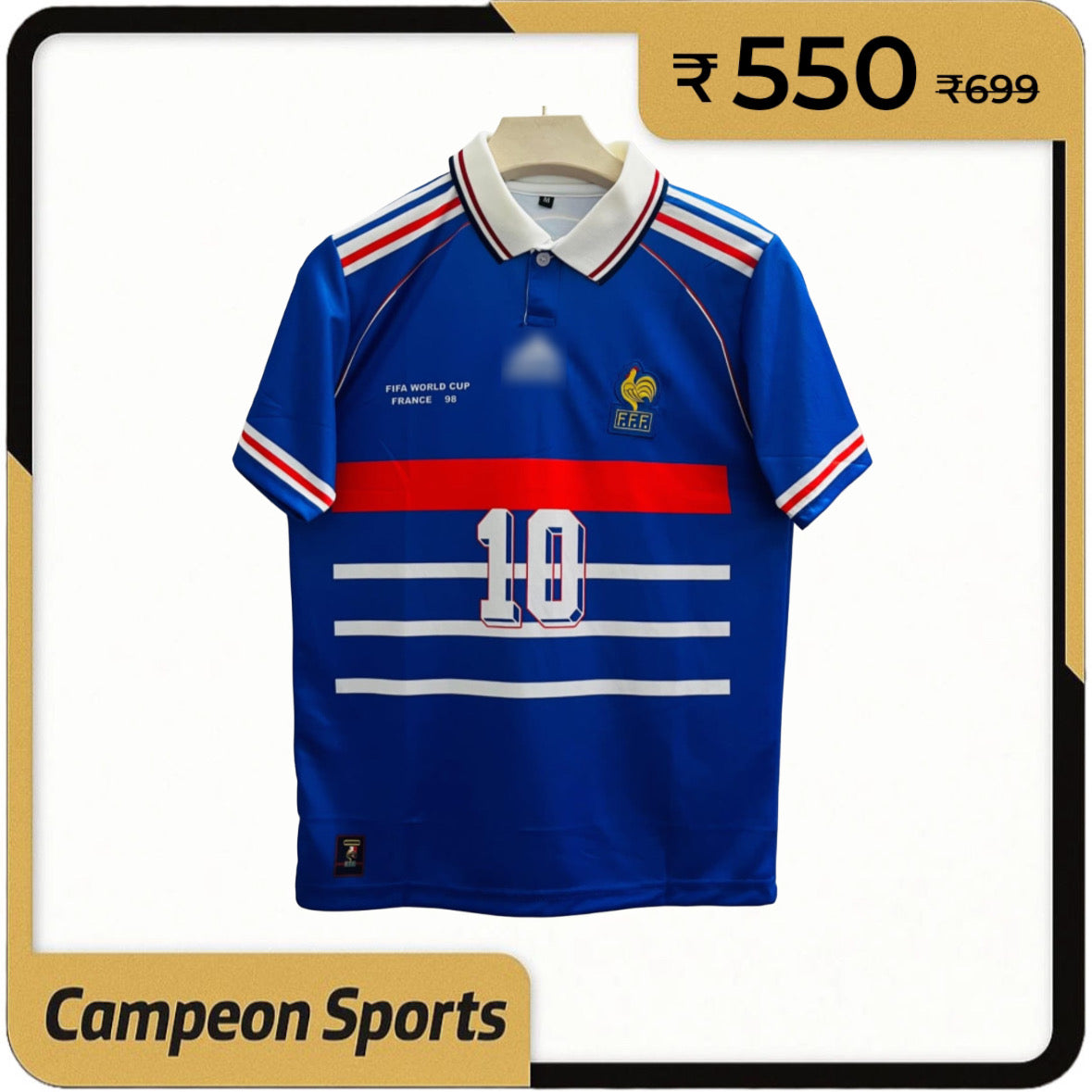1998 France Home Jersey - Zidane World Champion Edition embroidery