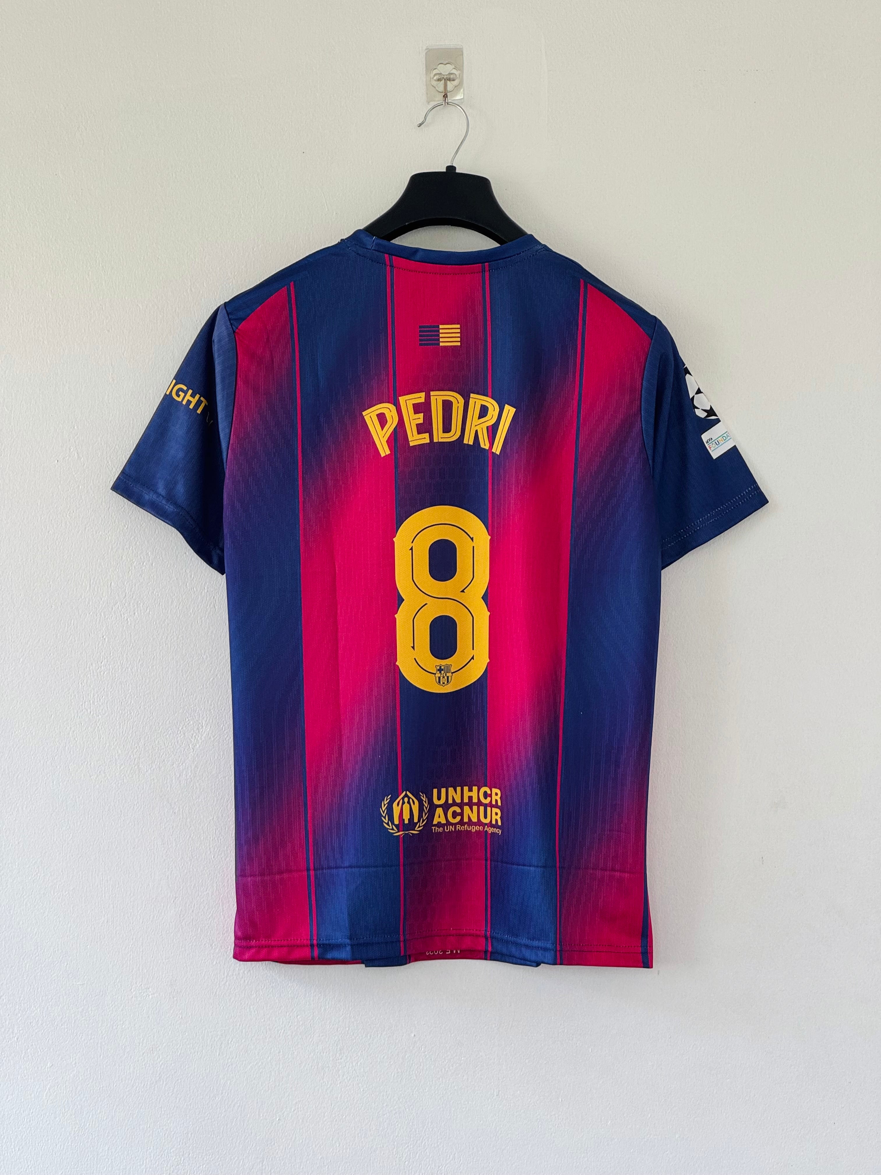 La Masia to the Camp Nou Spotlight – 2025–26 Barcelona Home Jersey Pedri Embroidery Edition