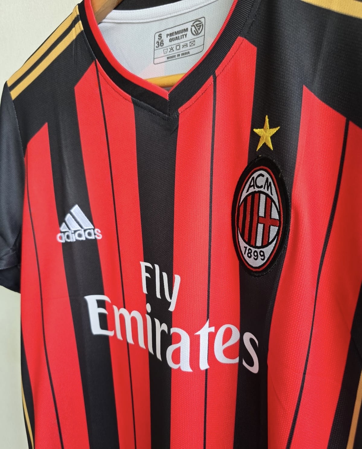 2007-08 AC Milan Home Jersey - Kaká Embroidery Edition