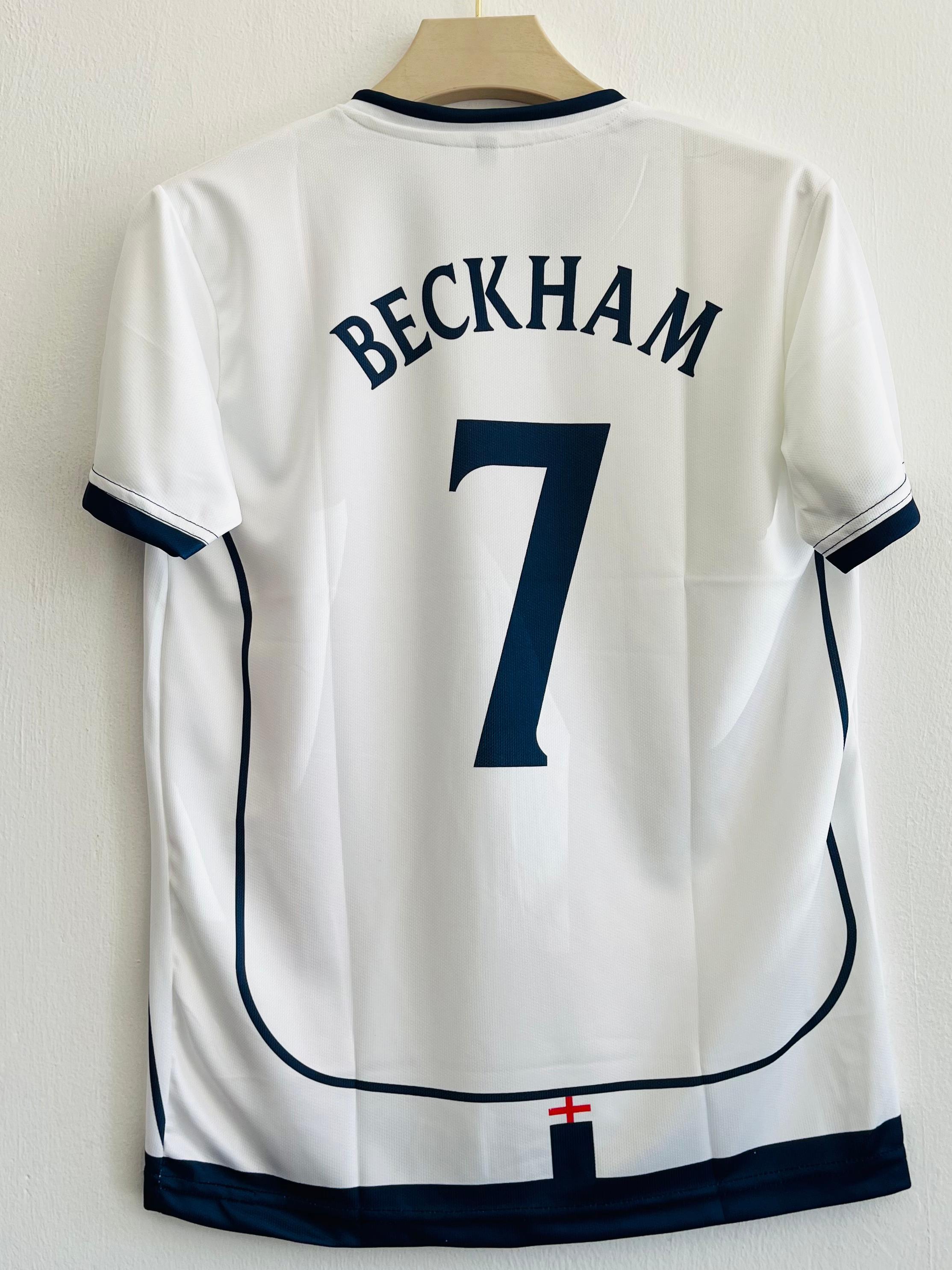 England 2001-02 David Beckam Retro Jersey