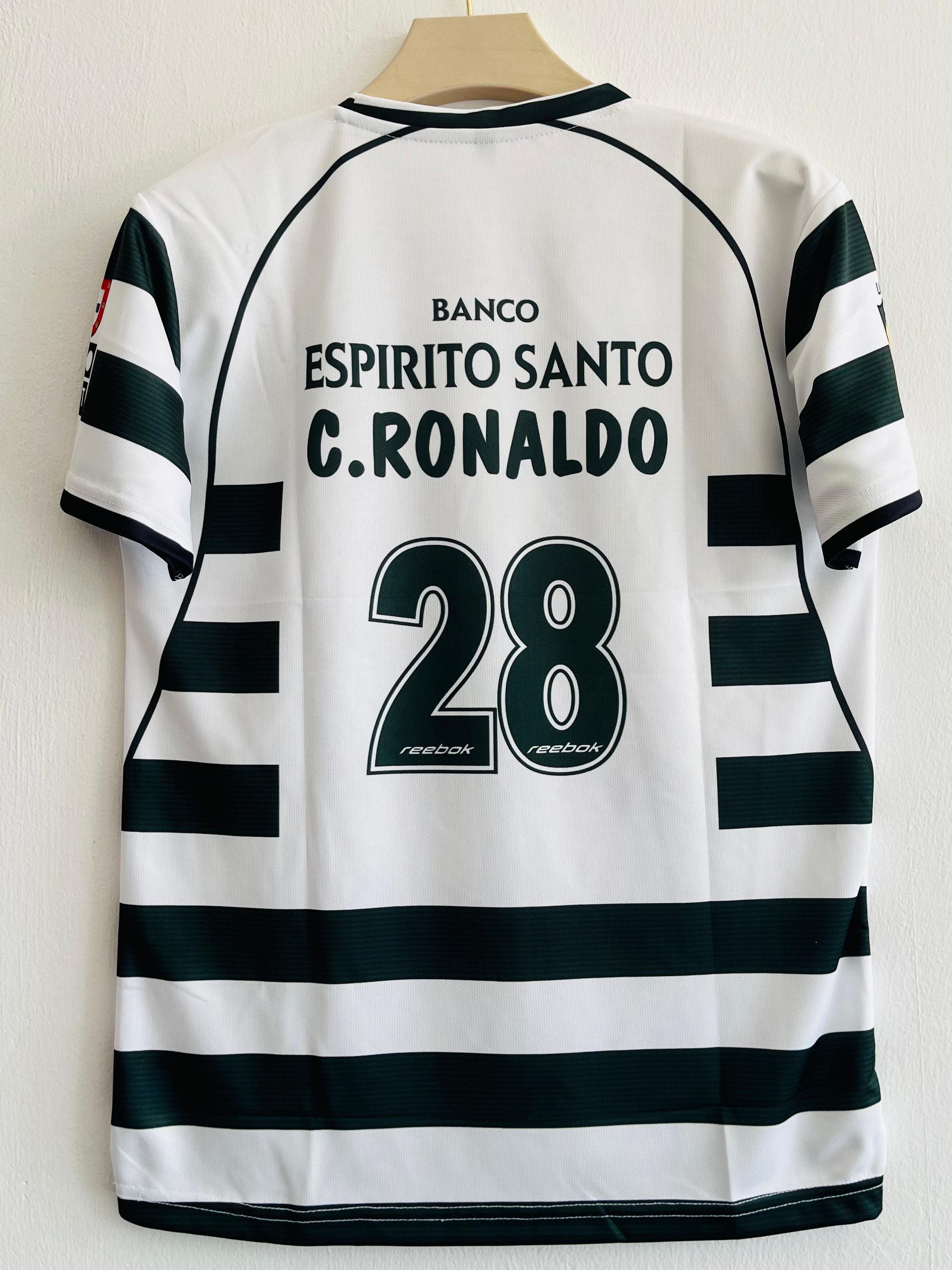 2002-03 Sporting Lisbon Home Kit Cristiano Ronaldo Version Embroidery - A Legend’s Beginnings