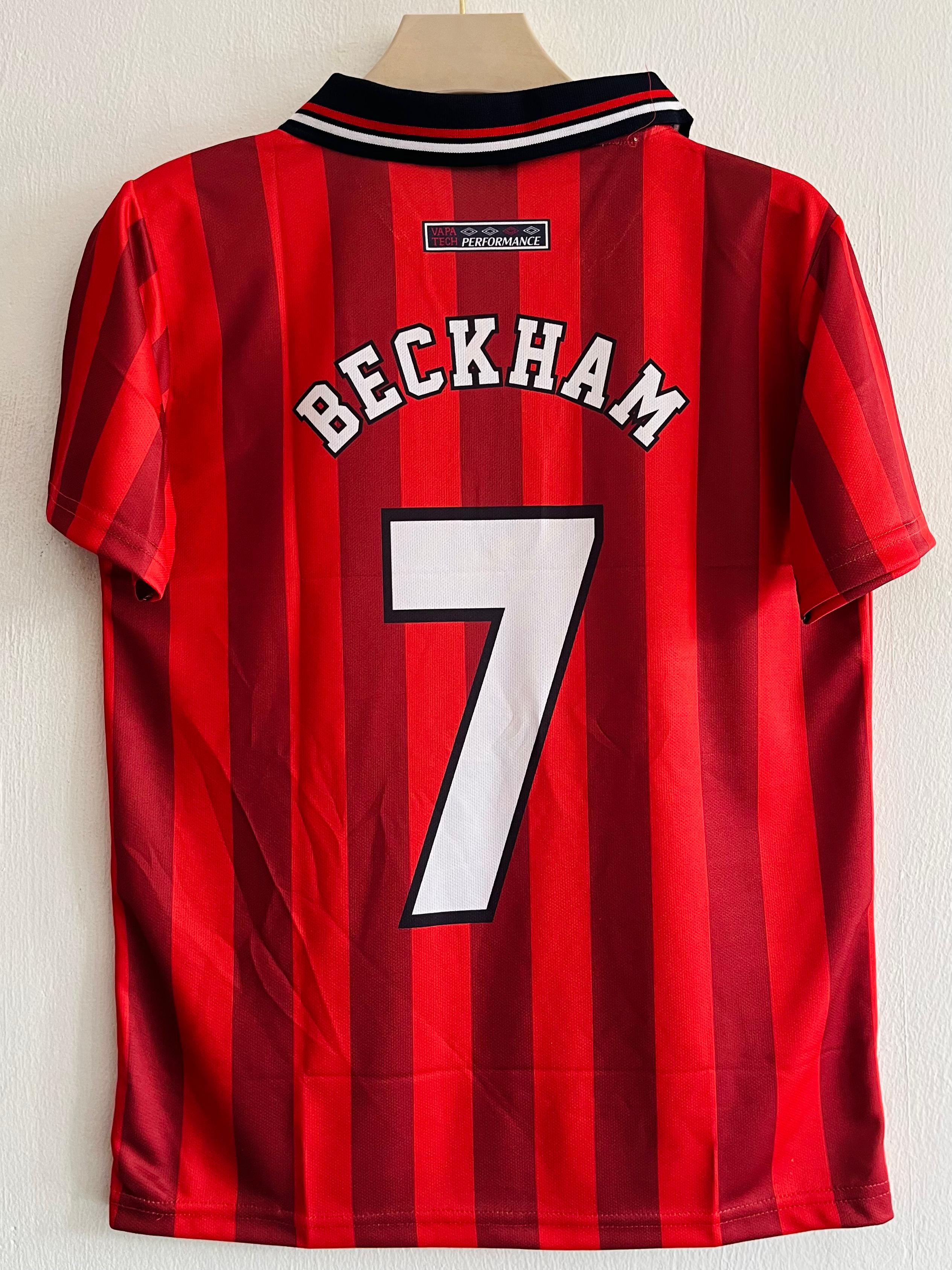 1997-98 England Away Jersey - David Beckham Embroidered Edition