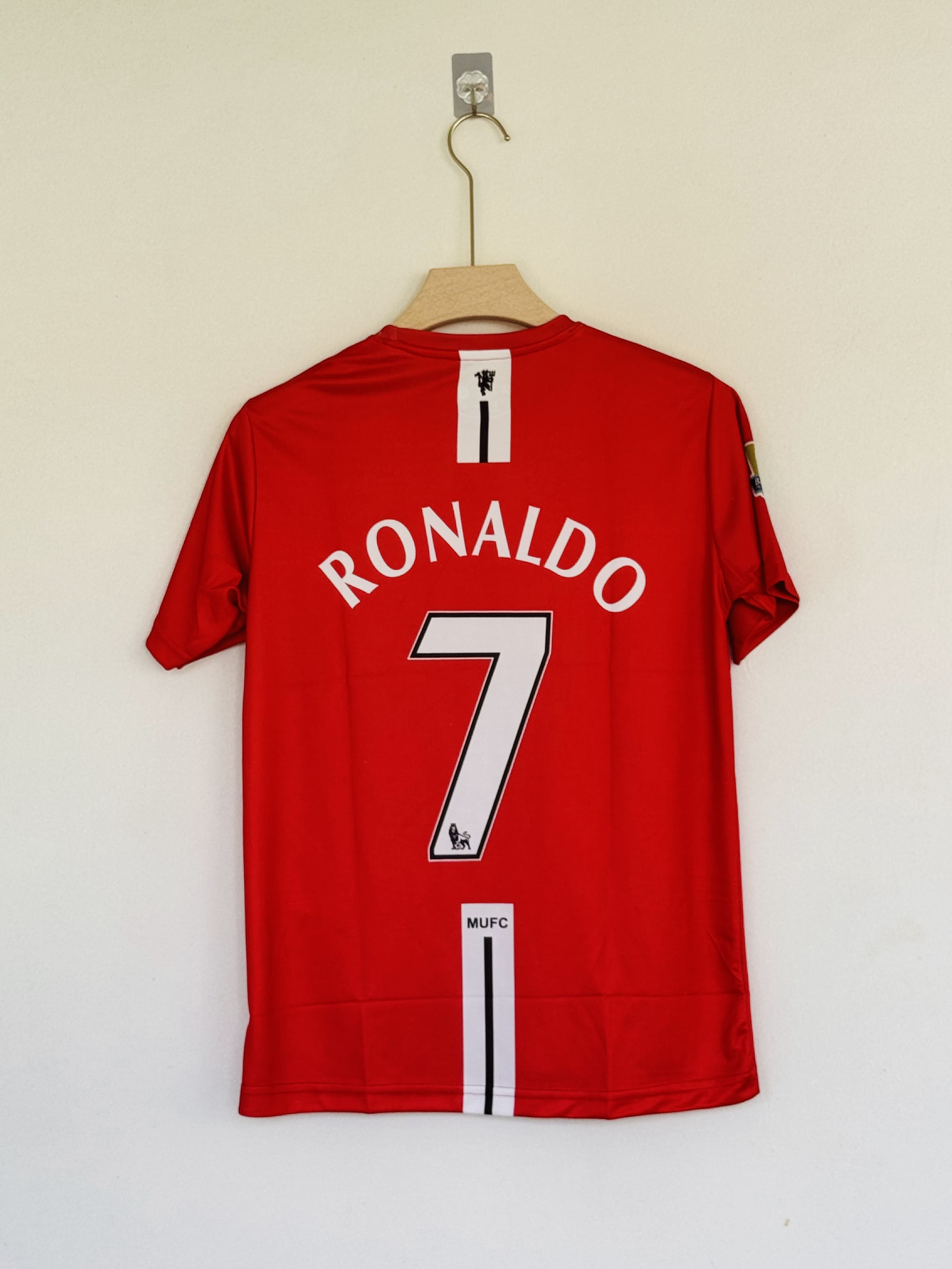 Manchester United Home Jersey 2007-08  - Ronaldo Edition with Embroidered Design