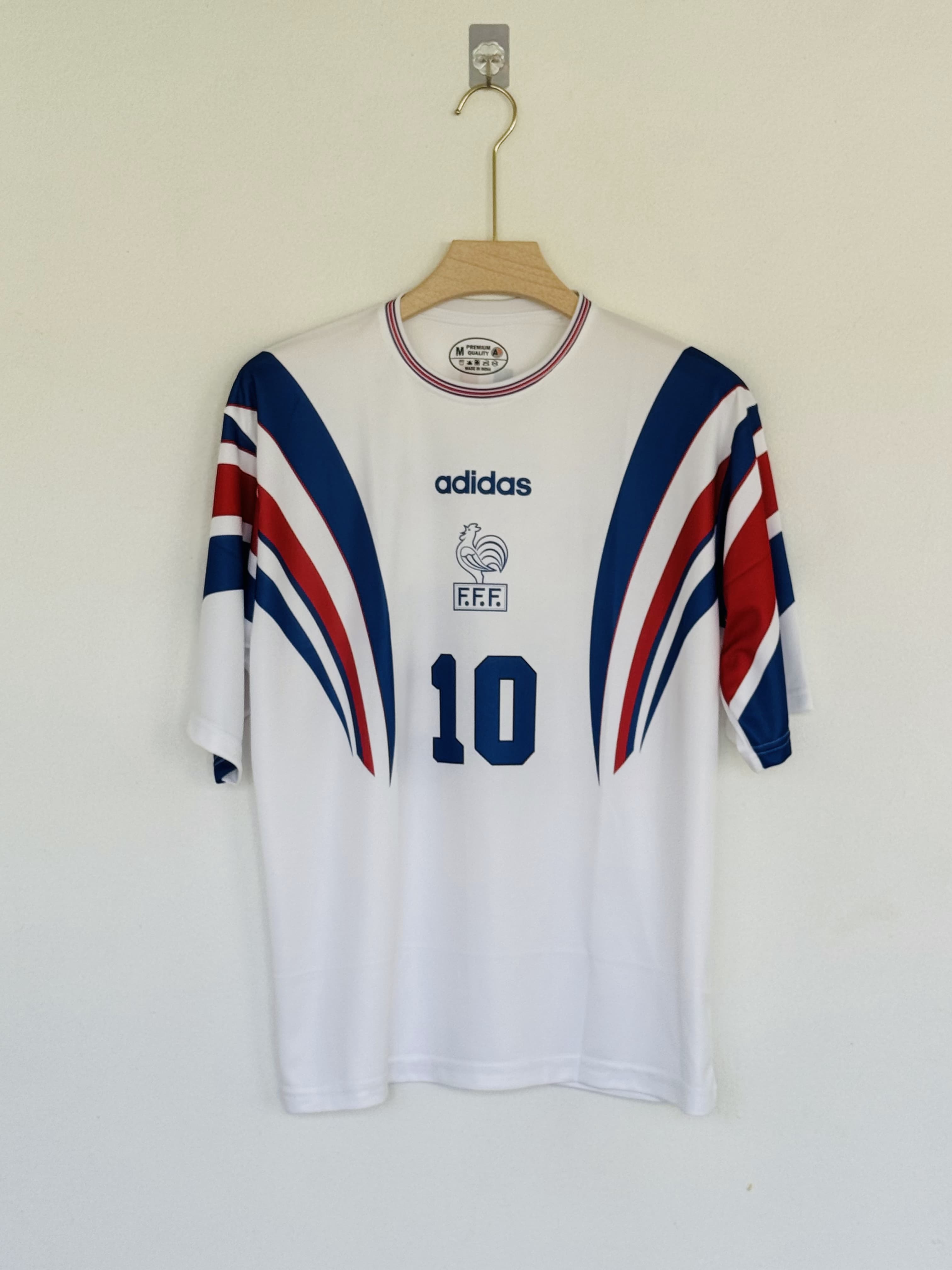 1996 France Euro Jersey - Zidane Edition (5-Sleeve Version)