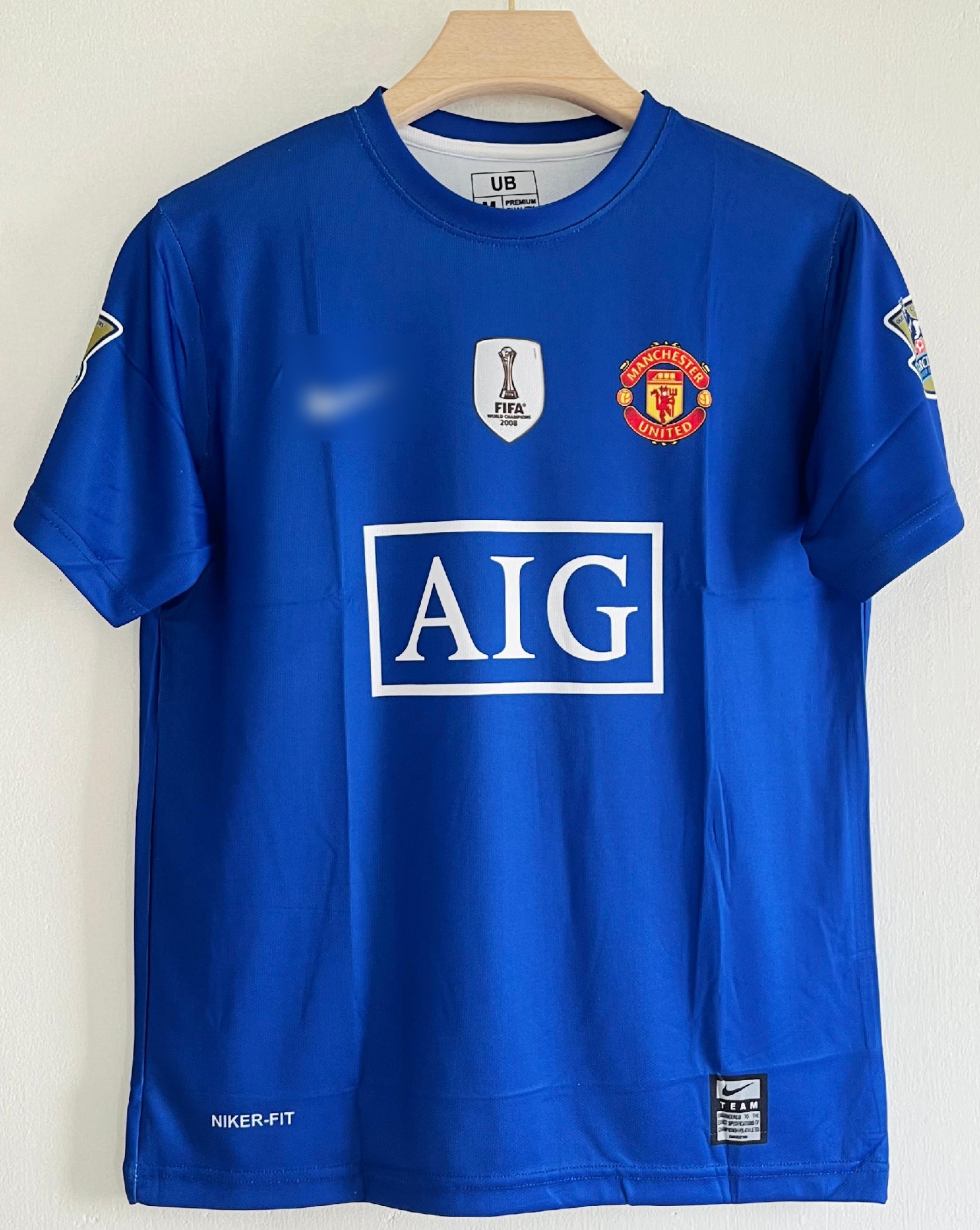 Relive Ronaldo’s Brilliance with the 2008-09 Manchester United Away Jersey(blue)