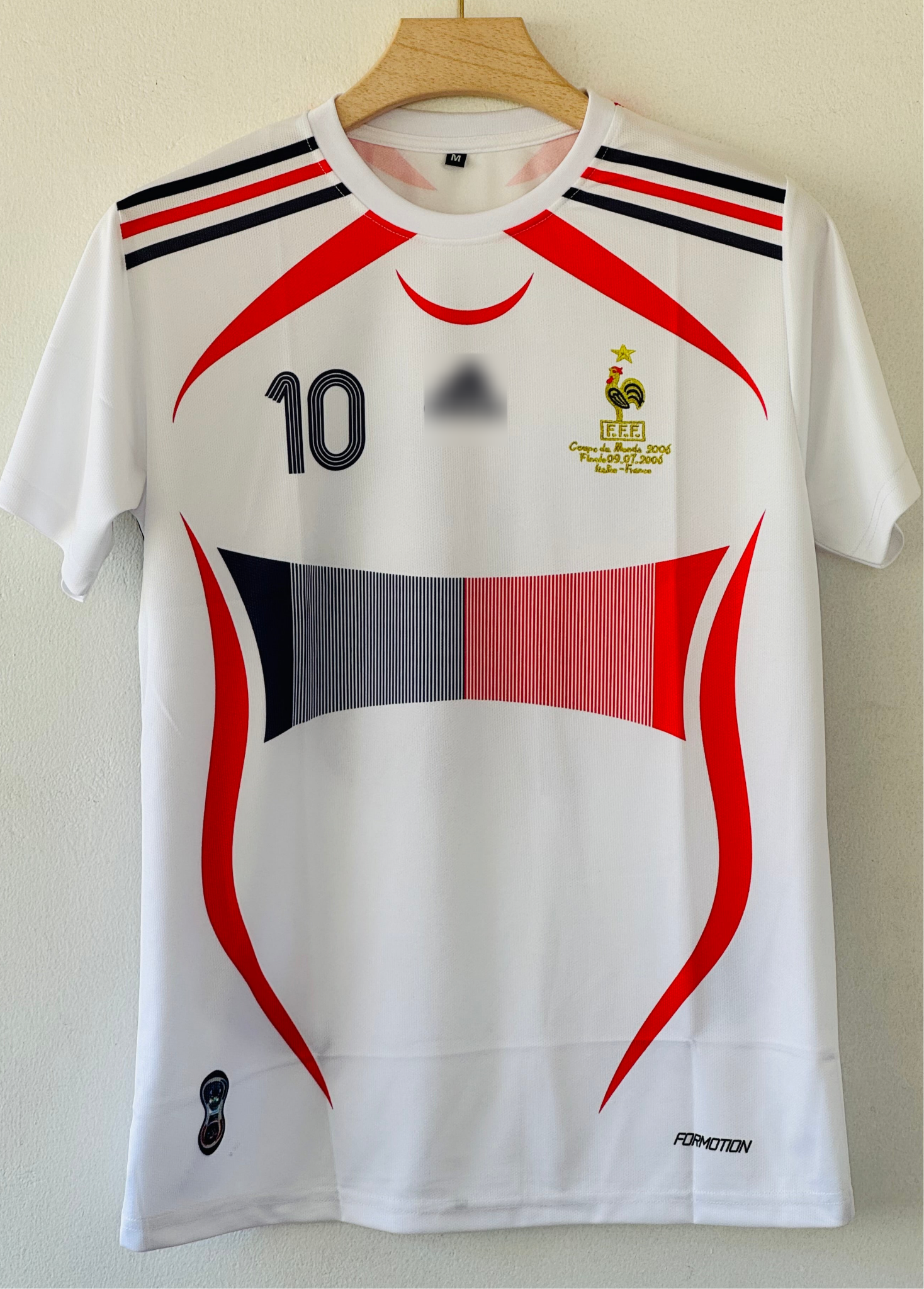 2006 France Retro Away Jersey - World Cup Final Zidane   Edition embroidery