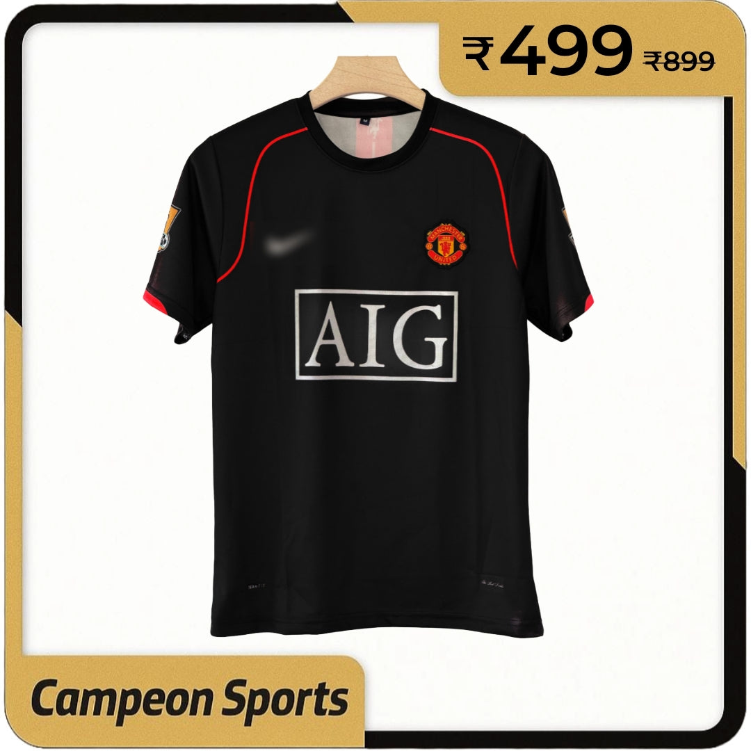 2007 Manchester United Away Kit Embroidery - A Classic Red Devils Masterpiece  Ronaldo Edition