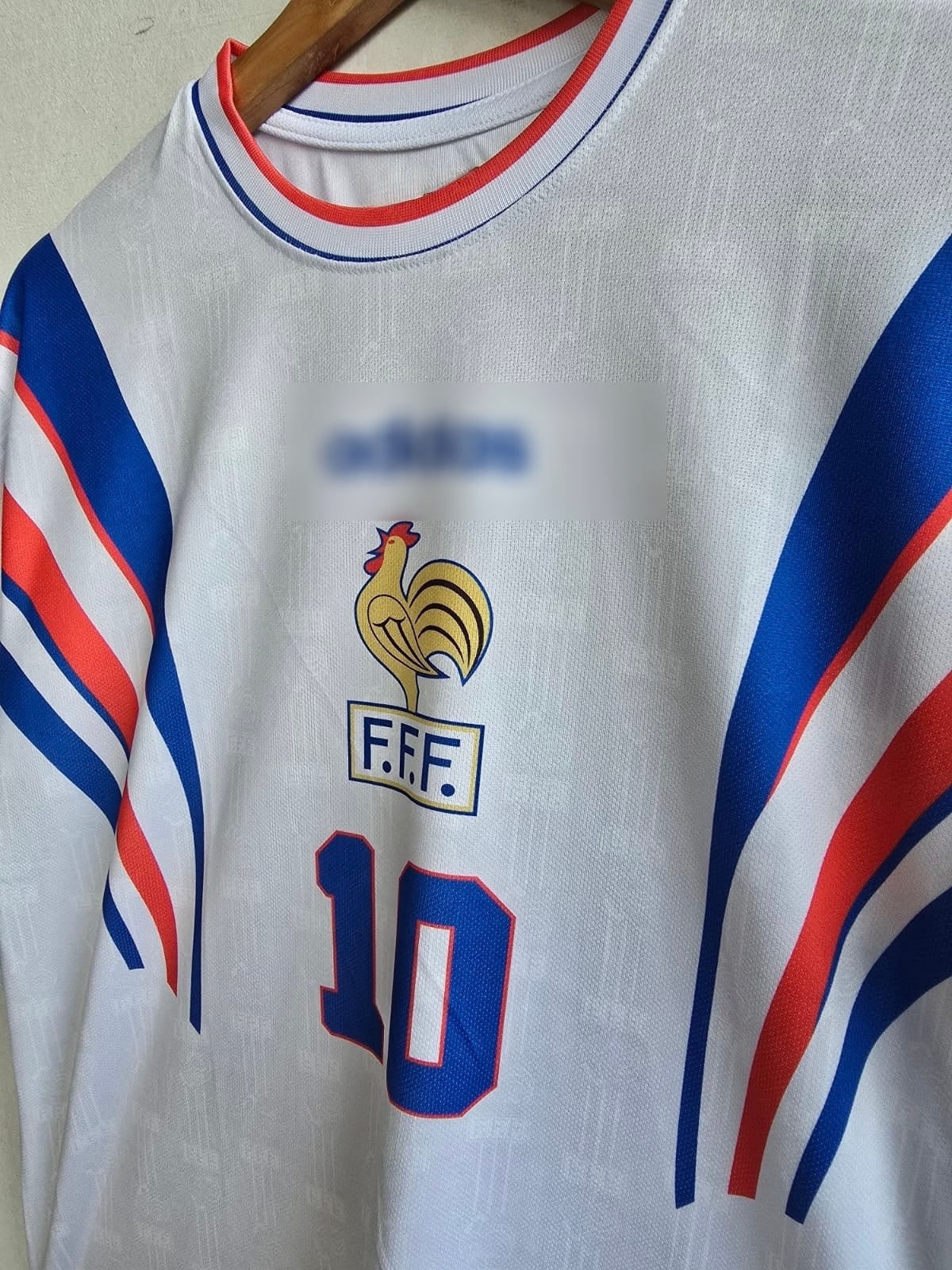 1996-97 France Away Jersey five sleeve zidane edition