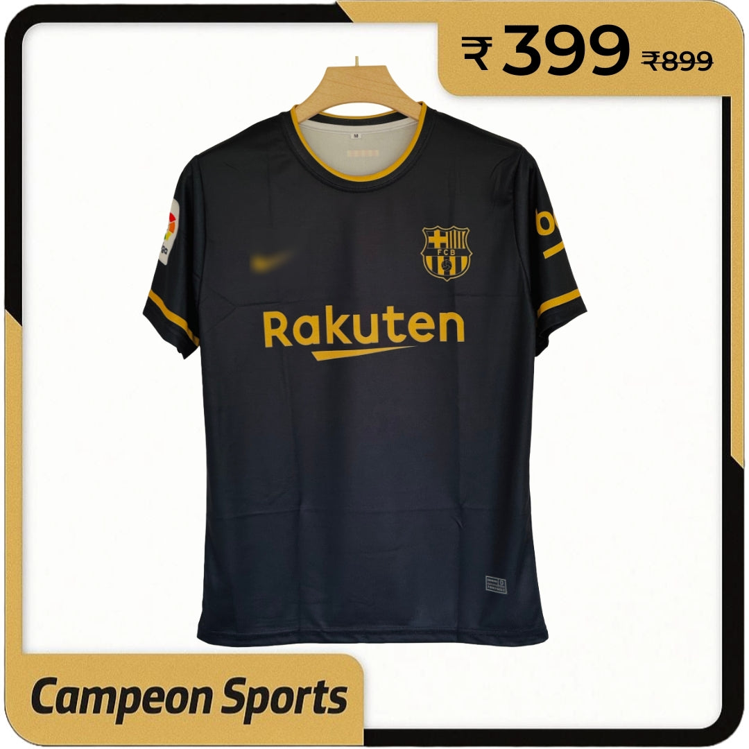 2020-21 Barcelona Away Kit - Black and Gold Messi Edition