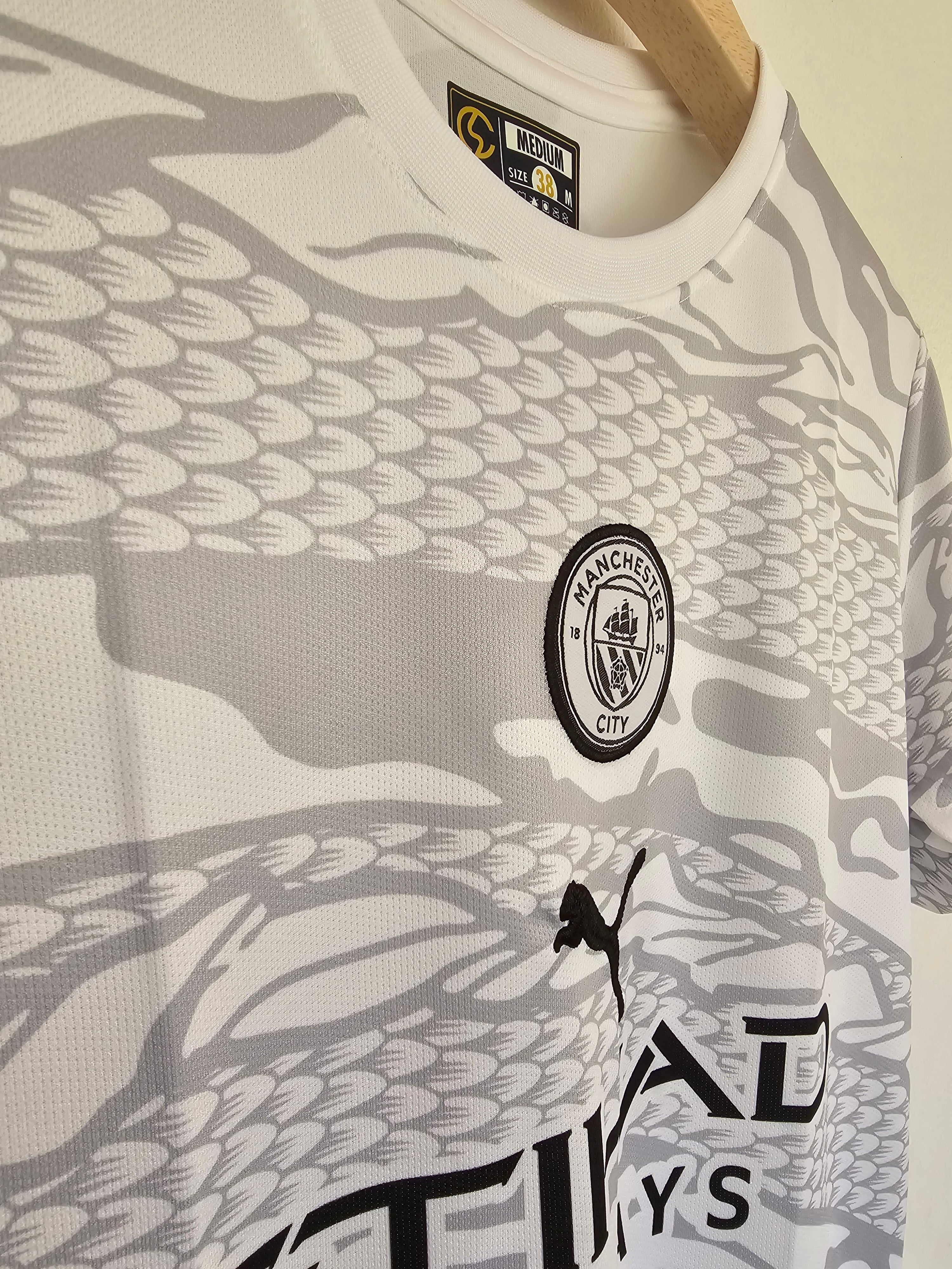 Men’s Manchester City 2024 Year of the Dragon Embroidery Jersey