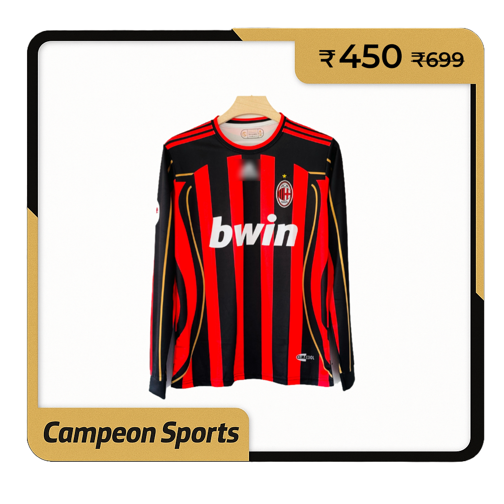 Celebrate maldini Season with the 2006-07 AC Milan Home Jersey – Full Sleeve Embroidery Edition