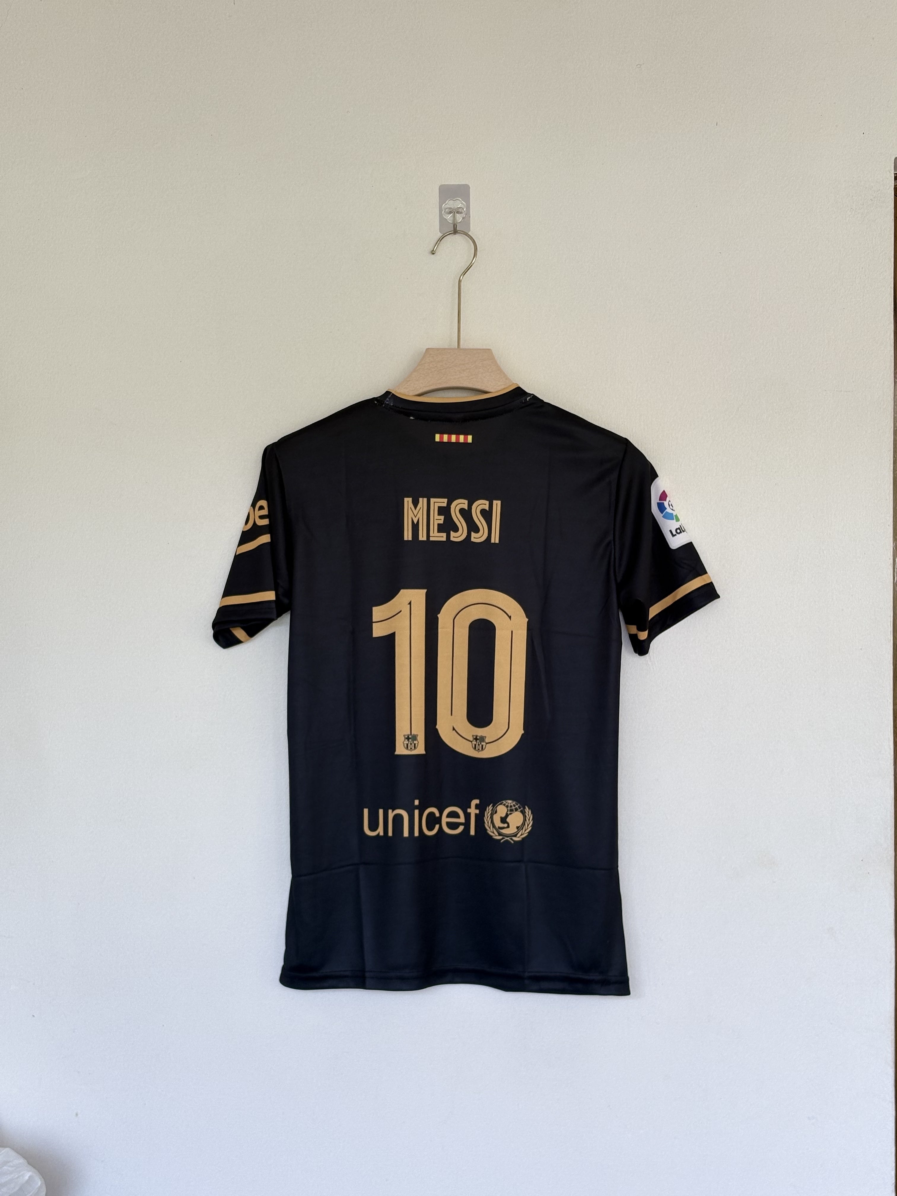 2020-21 Barcelona Away Kit - Black and Gold Messi Edition