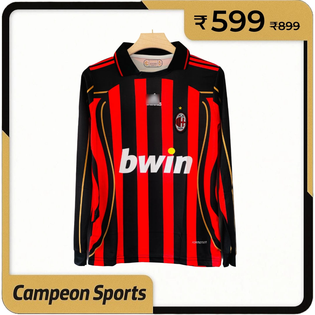 2006-07 AC Milan Home Jersey –  kaka  Full Sleeve Embroidery Edition polo