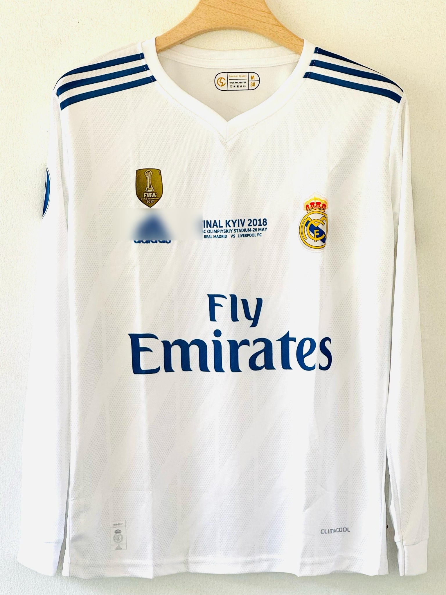 2017-18 Real Madrid Home Jersey – Cristiano Ronaldo Full Sleeve Embroidery Edition
